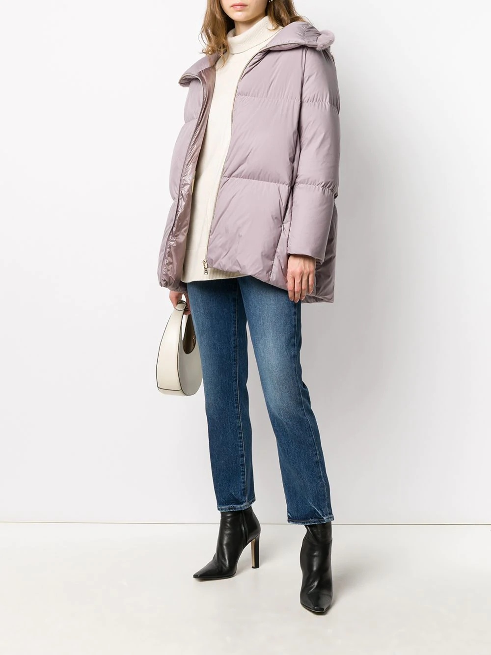 faux-fur trimmed hooded jacket - 2