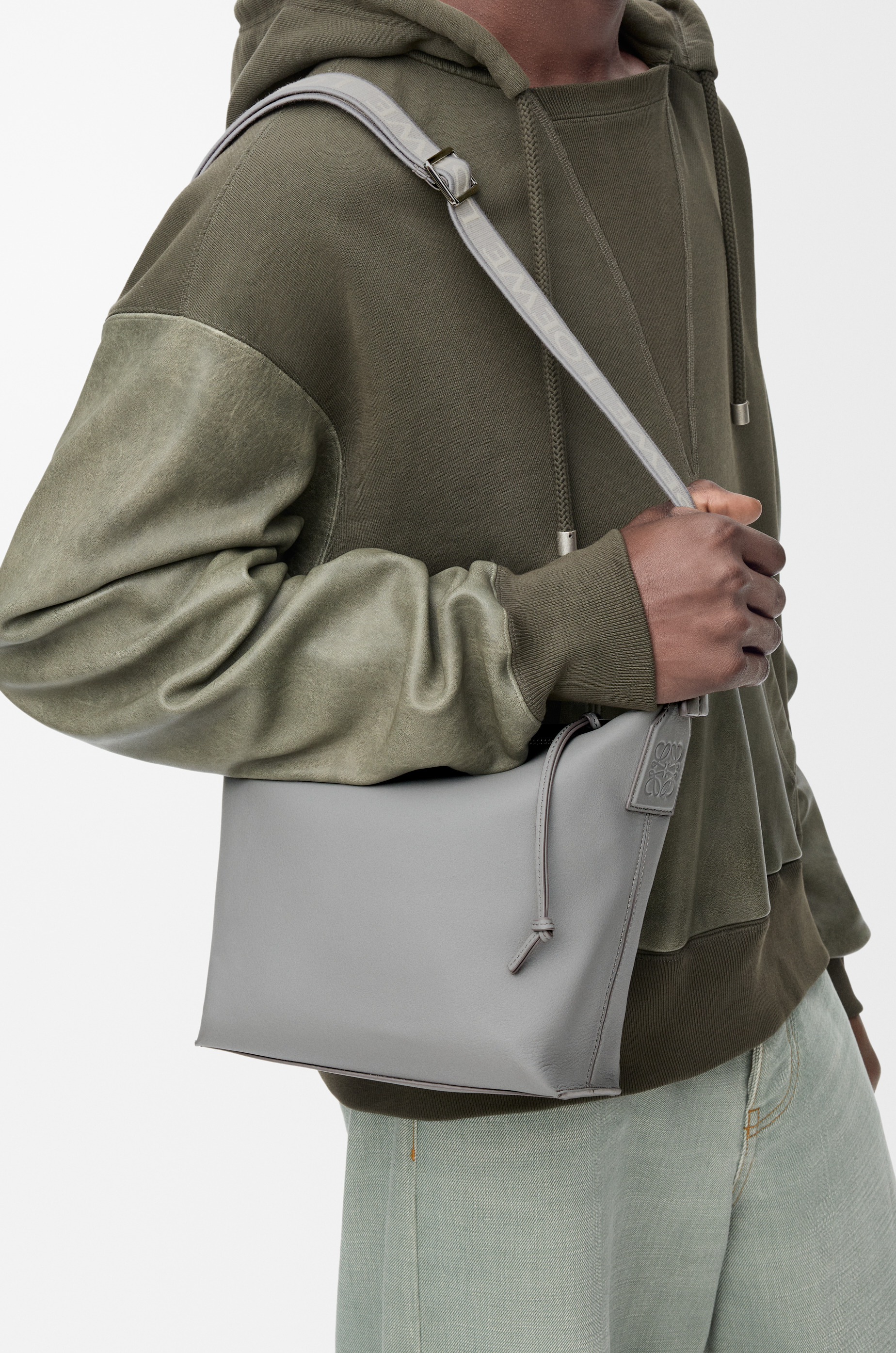 Small Cubi Crossbody bag in supple smooth calfskin and jacquard - 2
