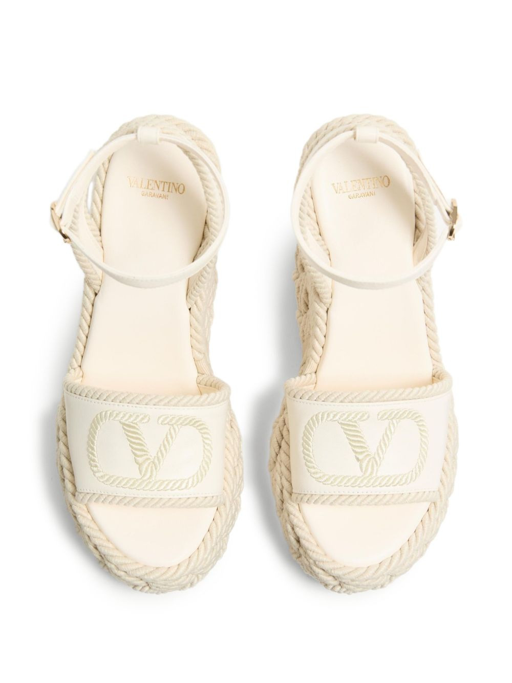 130mm VLogo Torchon wedge espadrilles - 4