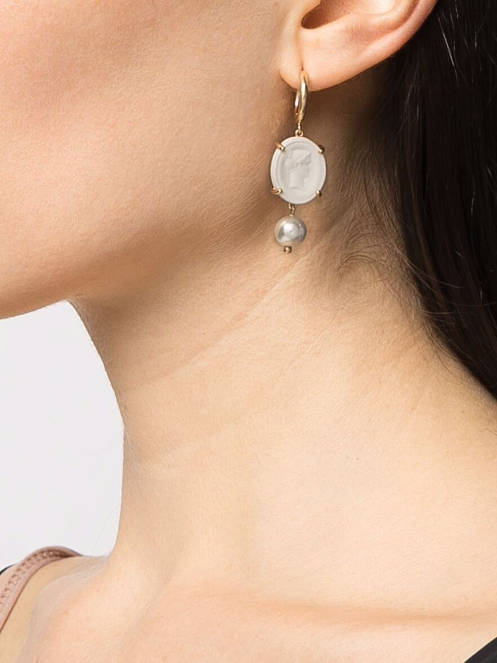 porcelain drop earrings - 2