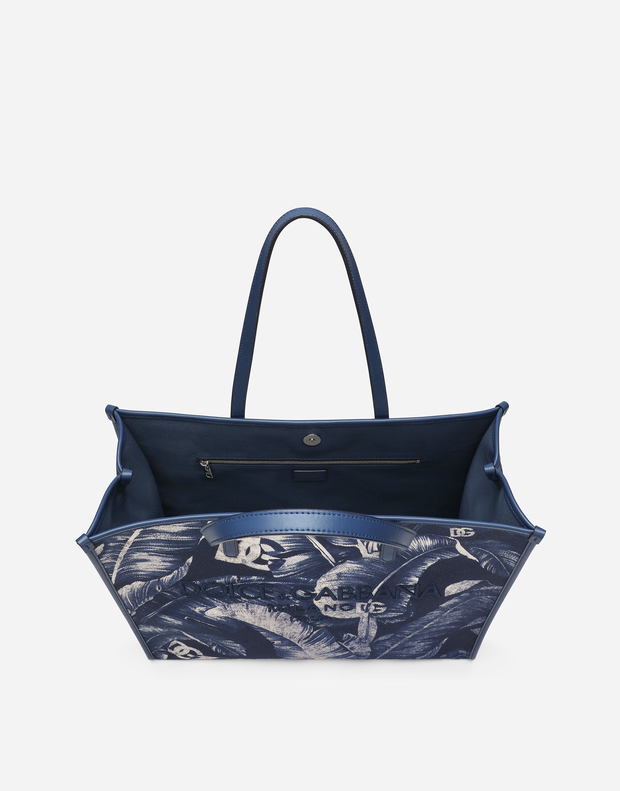 Large printed canvas shopper - 5