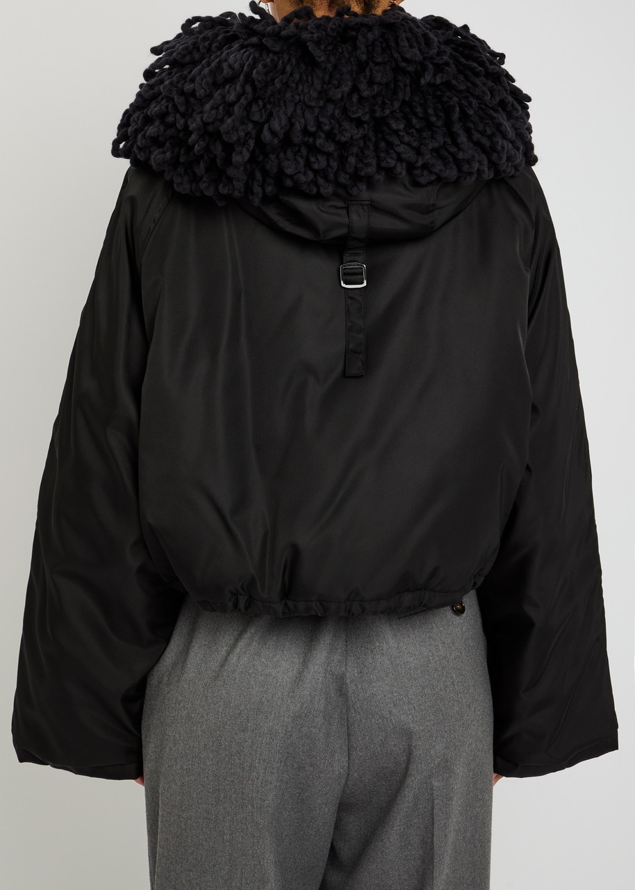 Stella Mccartney Shaggy Knit Quilted Shell Coat - 3