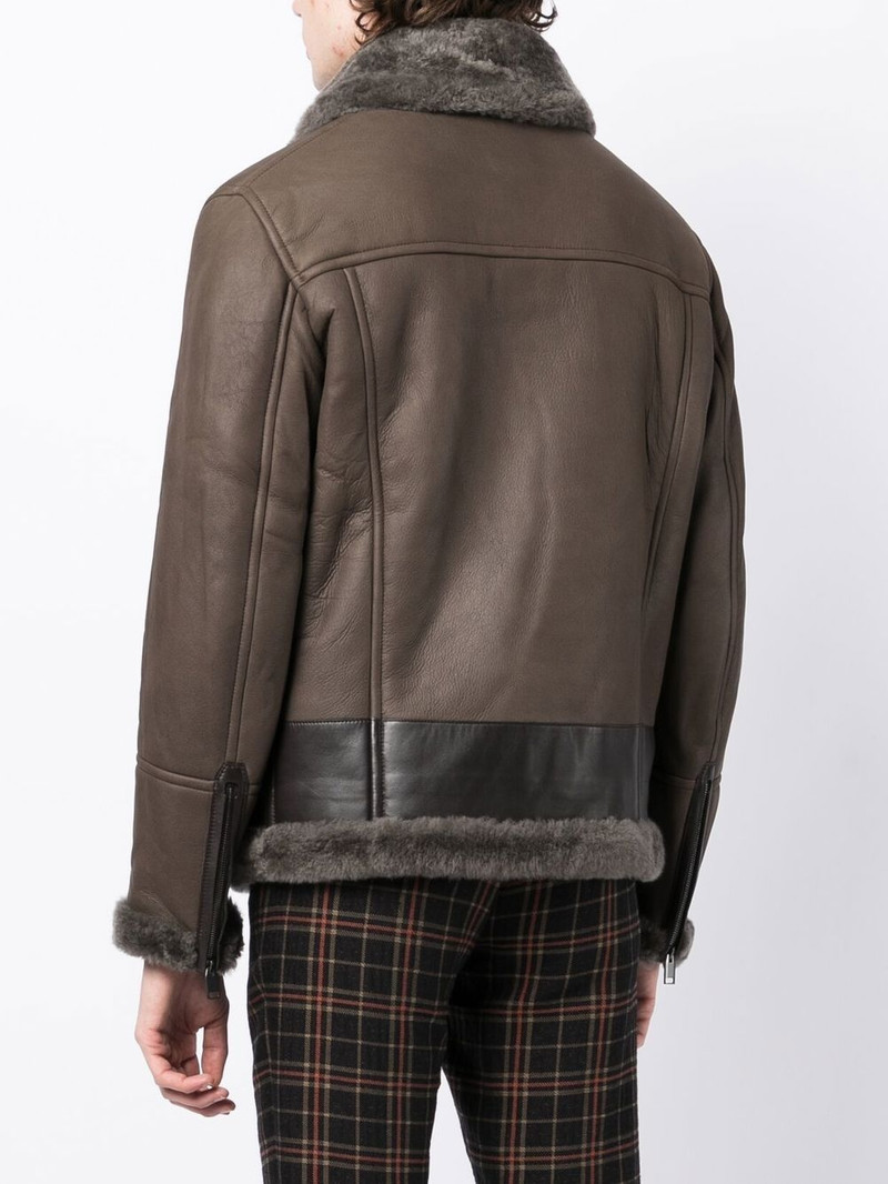 shearling panelled lambskin jacket 4