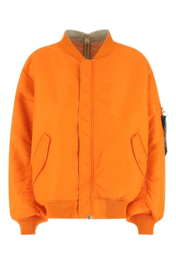 Vetements Unisex Orange Nylon Reversible Padded Giubbino Oversize Imbottito Reversibile In Nylon Ove - 1