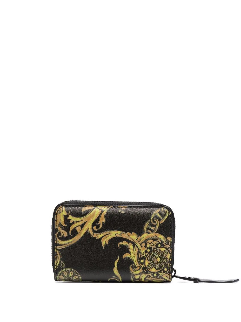 Barocco-print all-around zip wallet - 2