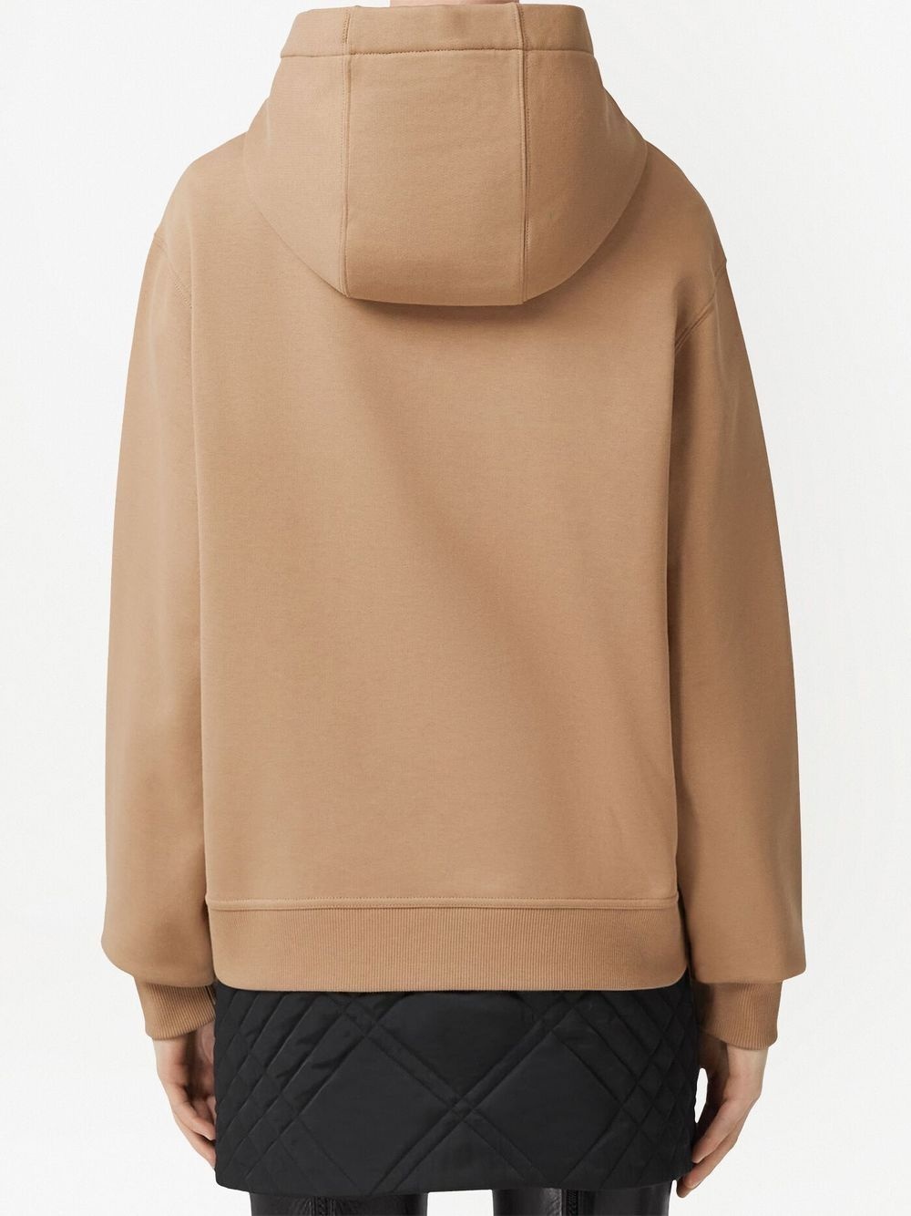 logo print drawstring hoodie - 4