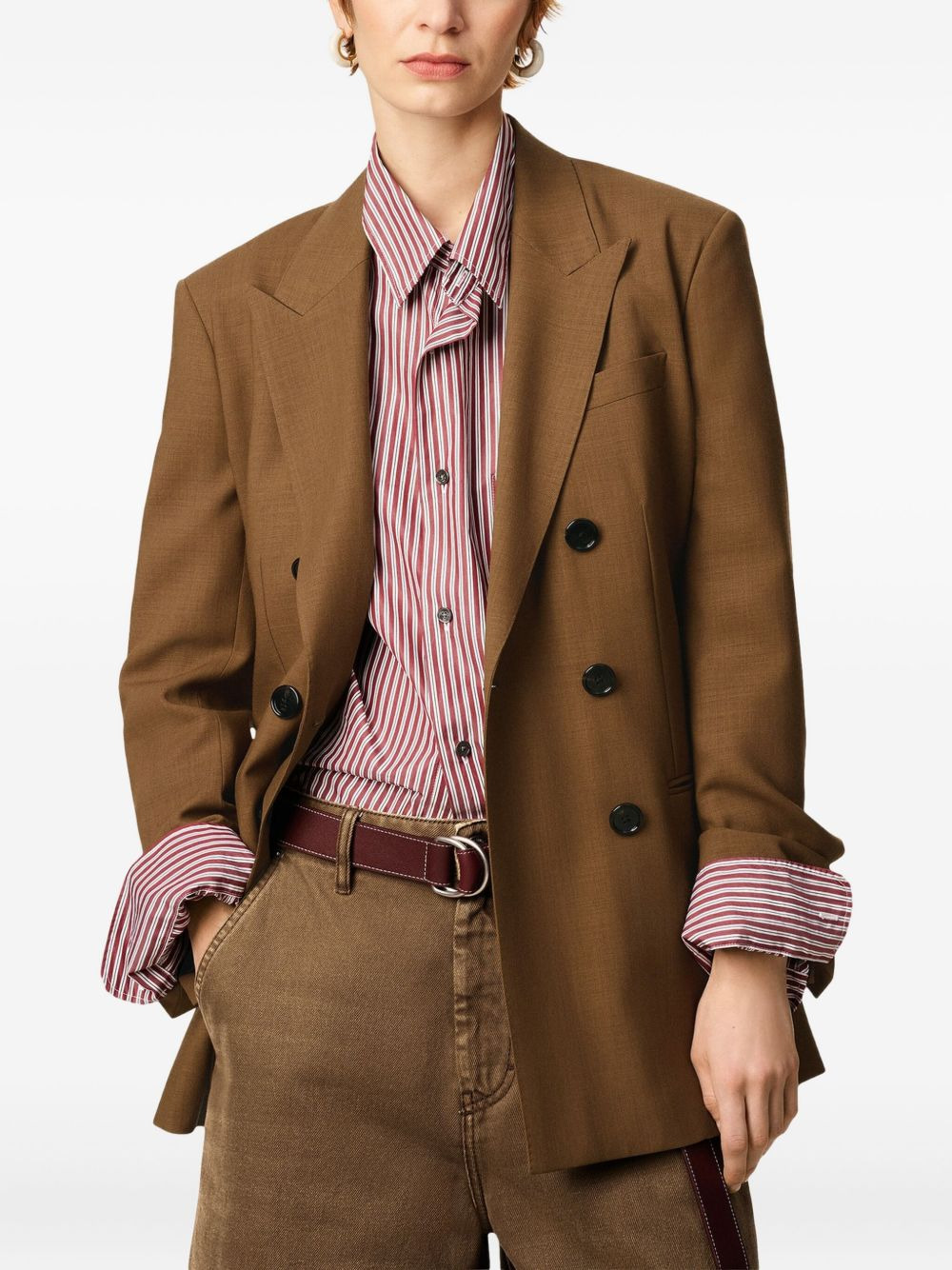 double-breasted tailored blazer - 5