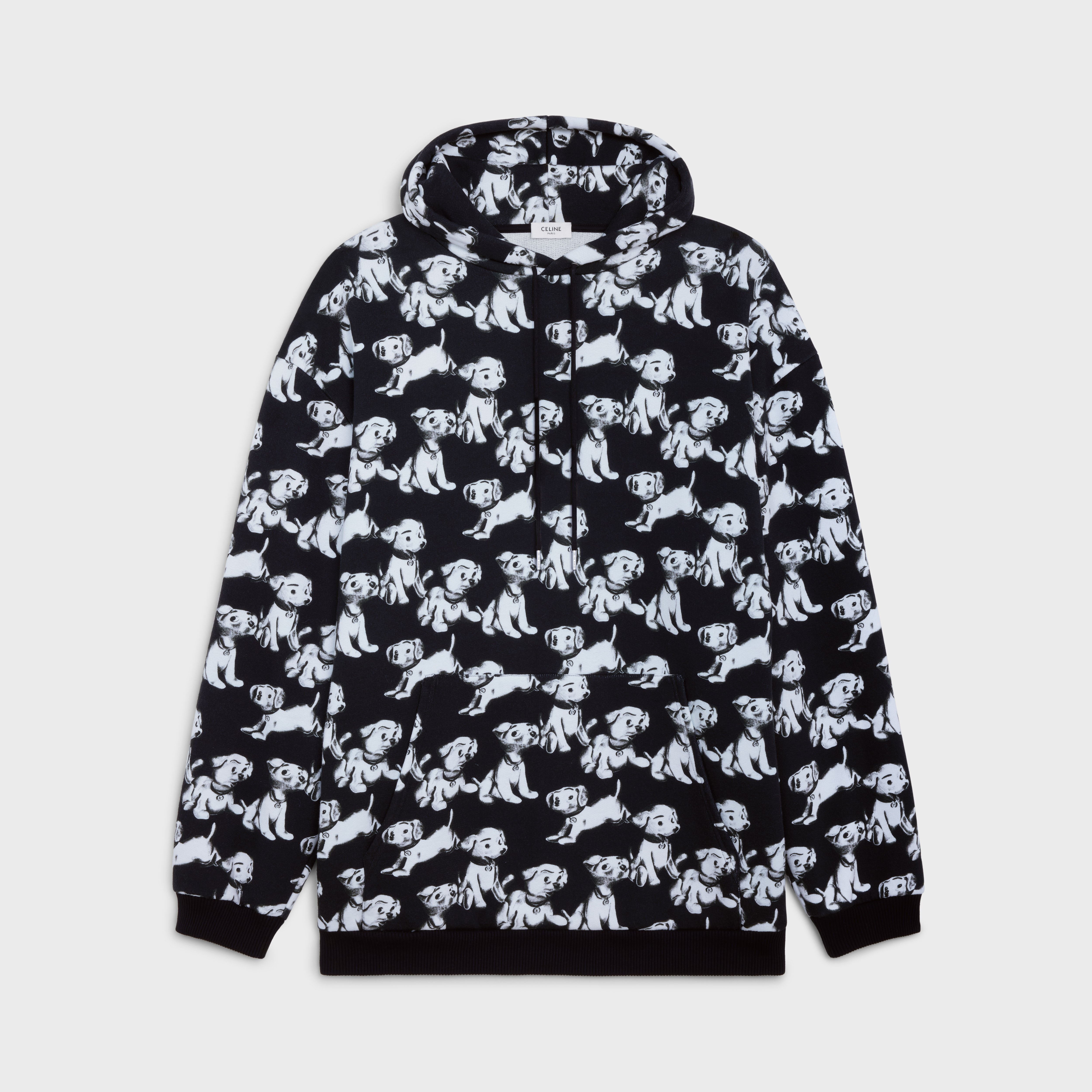 HOODIE IN COTTON FLEECE WITH ARTIST PRINT - 1