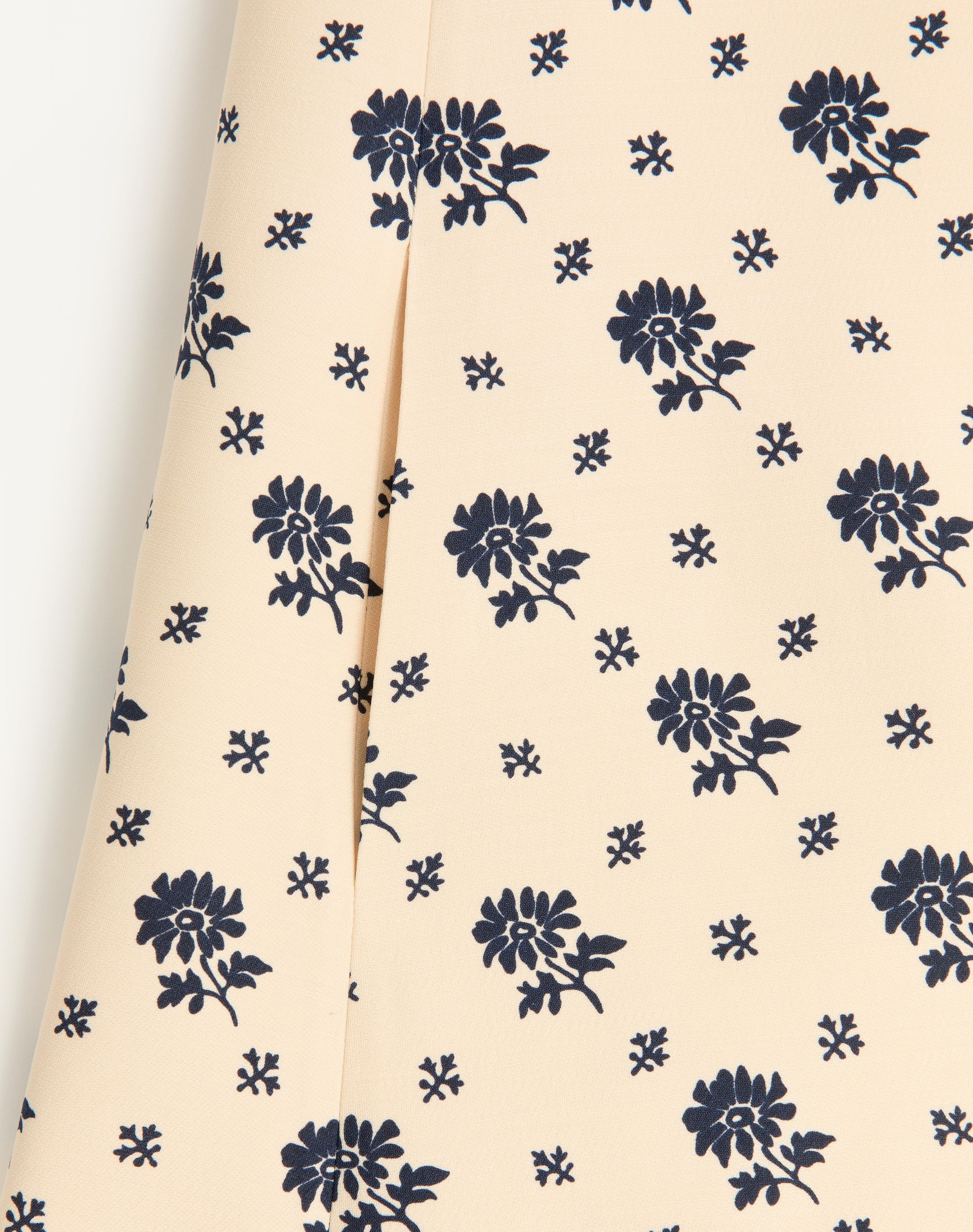 SHORT DRESS IN CREPE COUTURE FIORELLINO BLU PAPIER FLORAL - 10