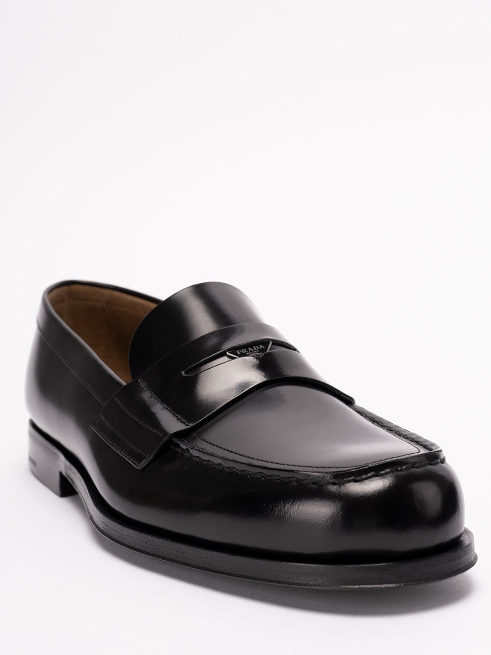 Prada Men Brushed Leather Loafers - 5