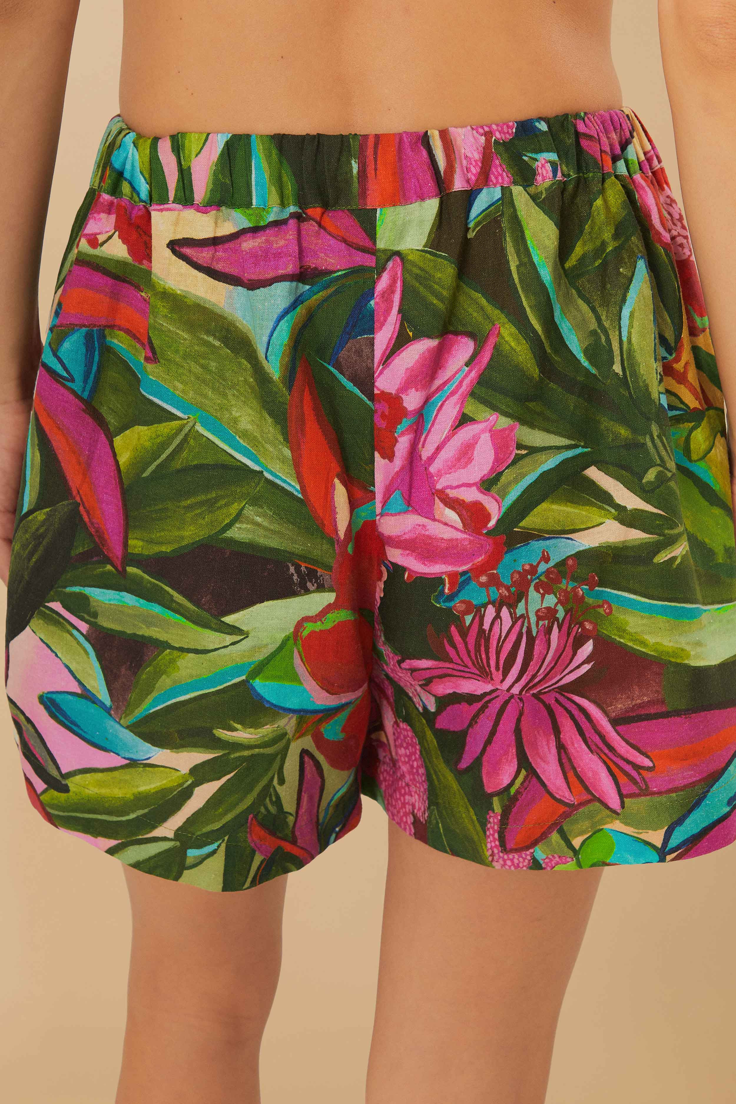 Multicolor Jardin De Reve Shorts - 3