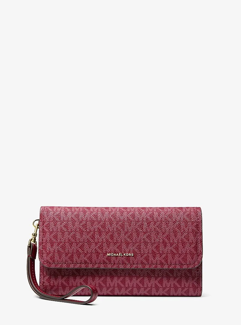 Jet Set Medium Signature Logo Convertible Wristlet - 1