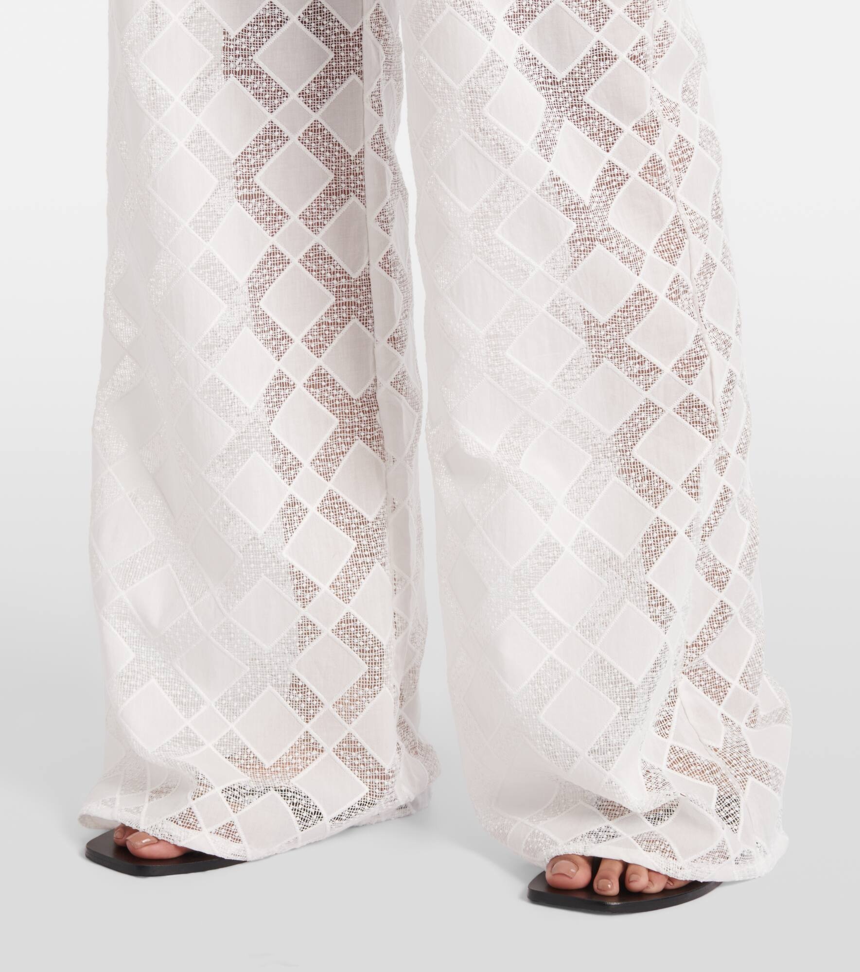 Kaia embroidered wide-leg pants - 5