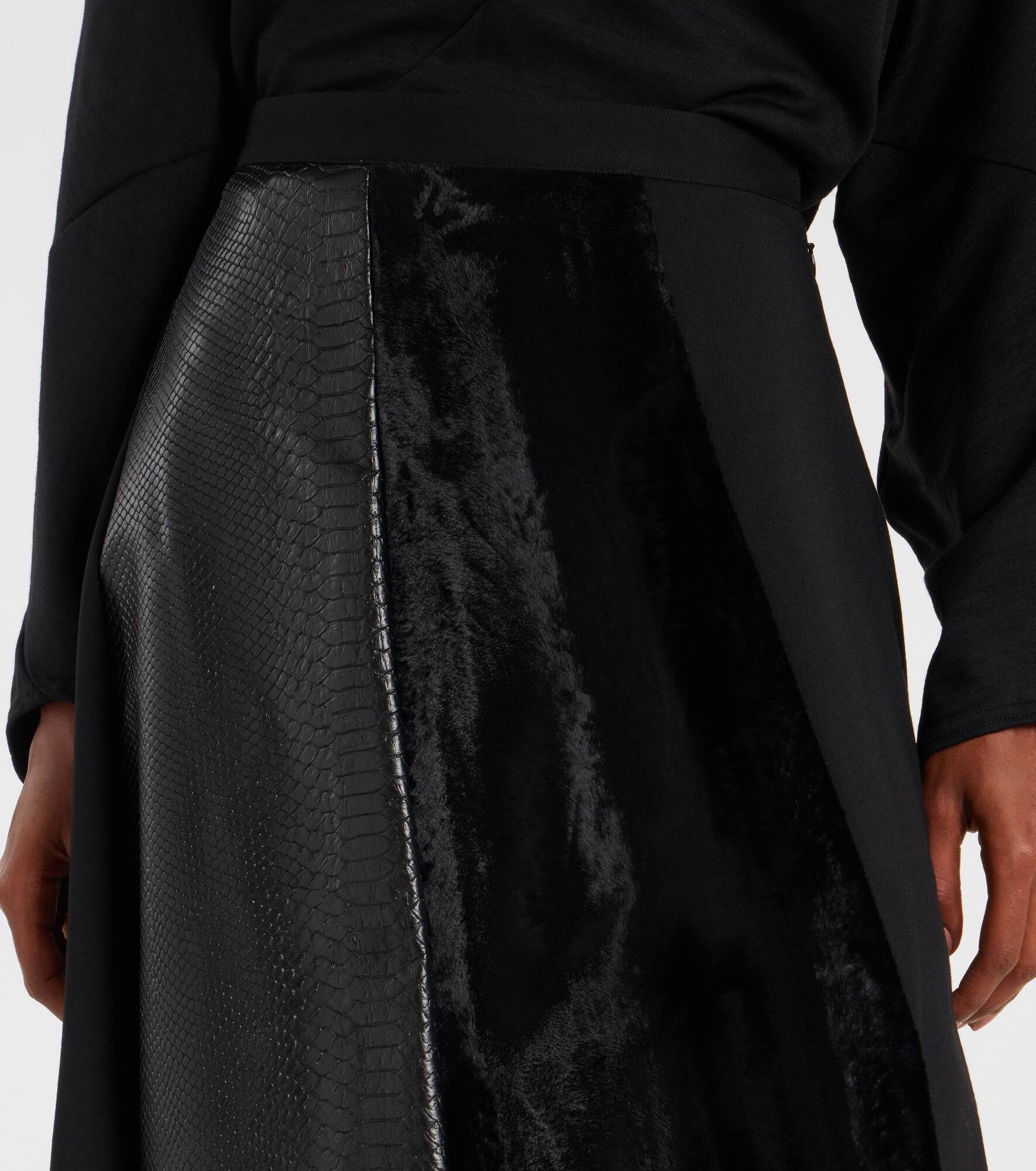 High-rise wool-blend maxi skirt - 4