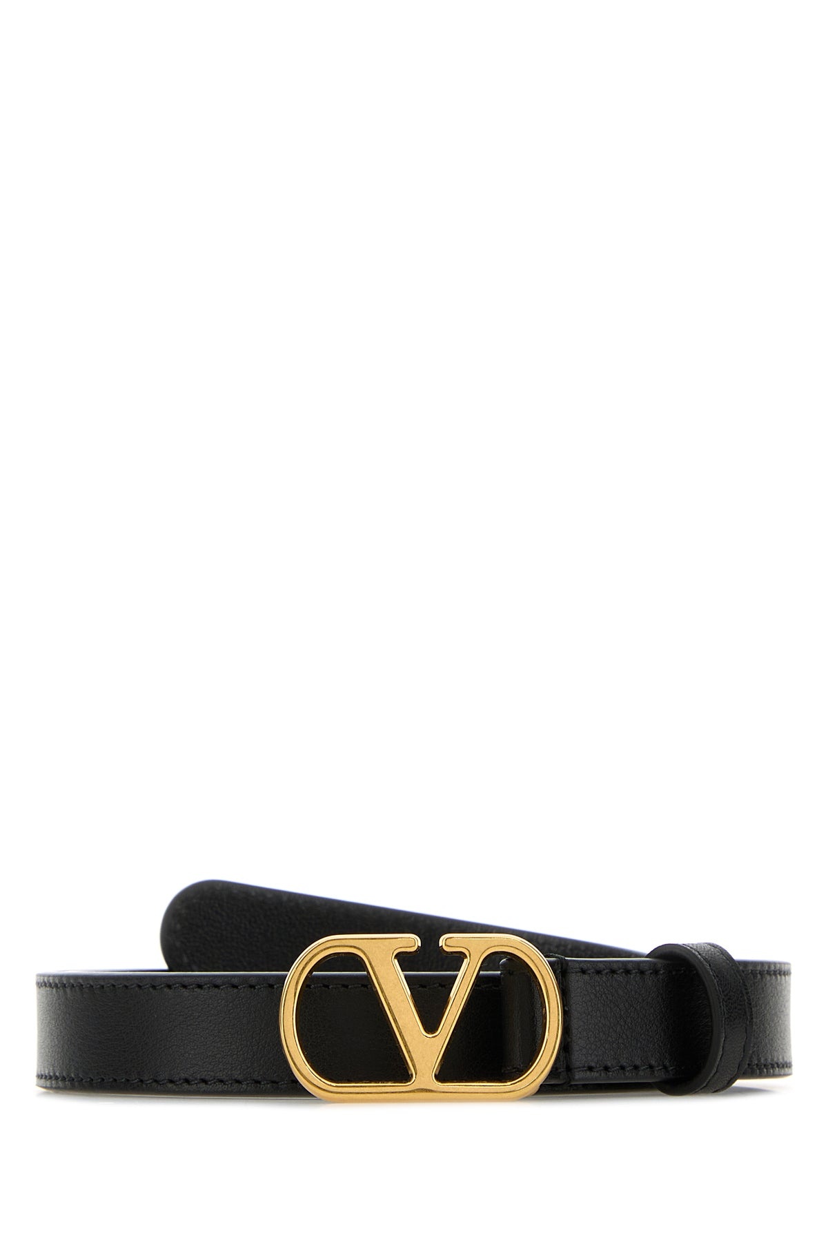 Black leather belt - 1