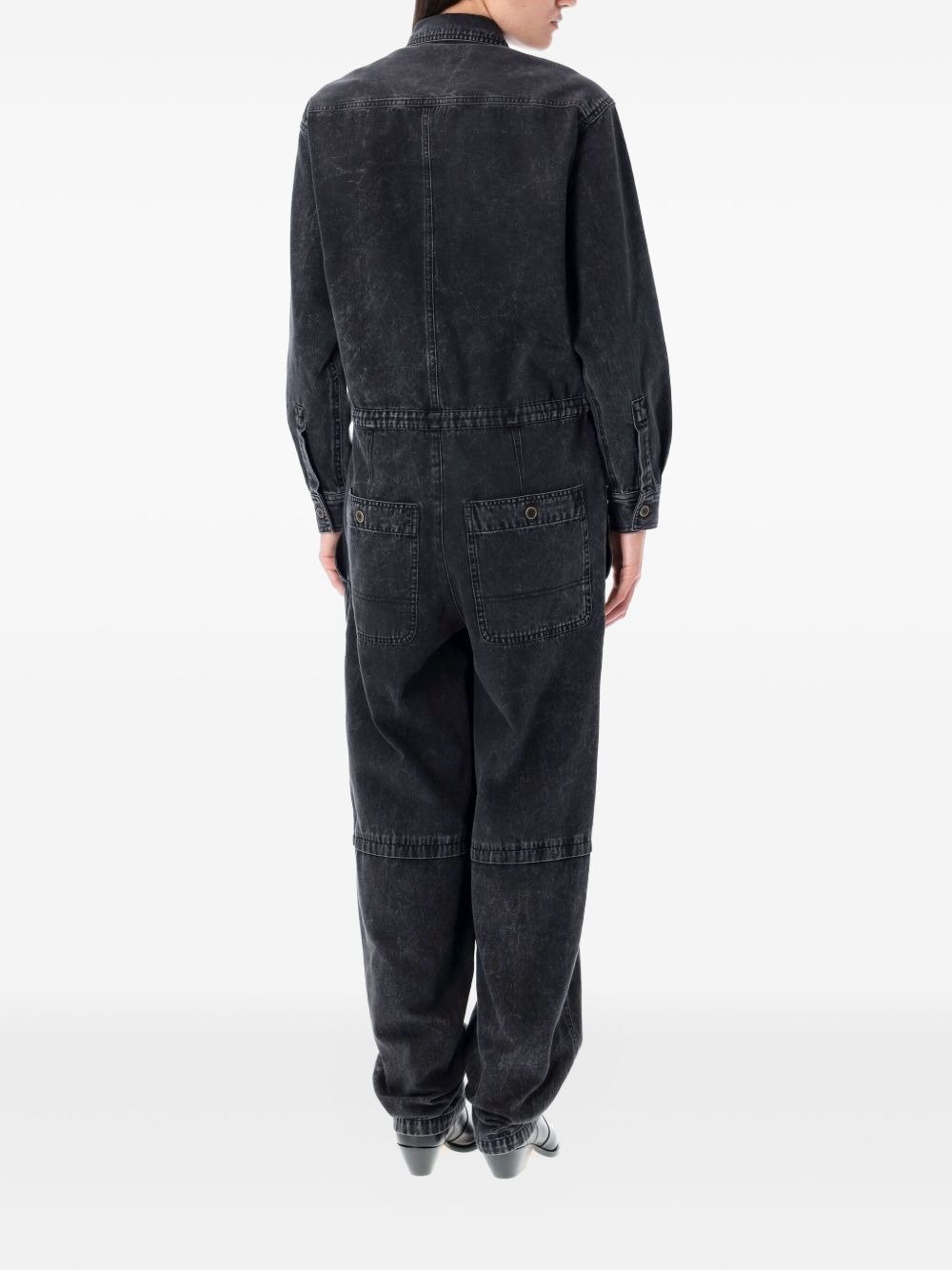 buttoned flap-pocket jumpsuit - 2