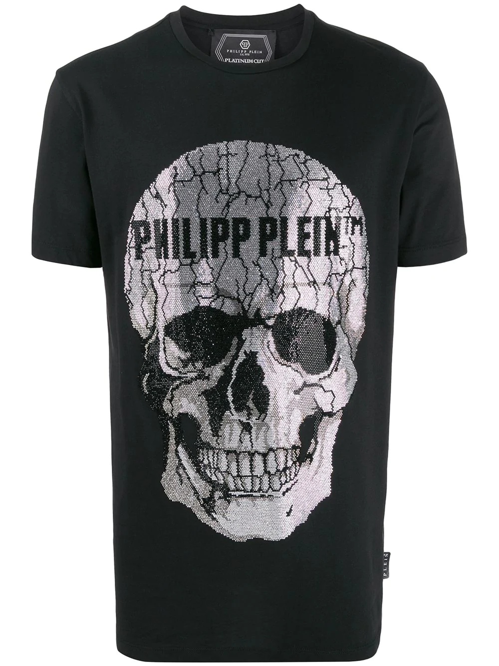 embellished skull short sleeve T-shirt - 1