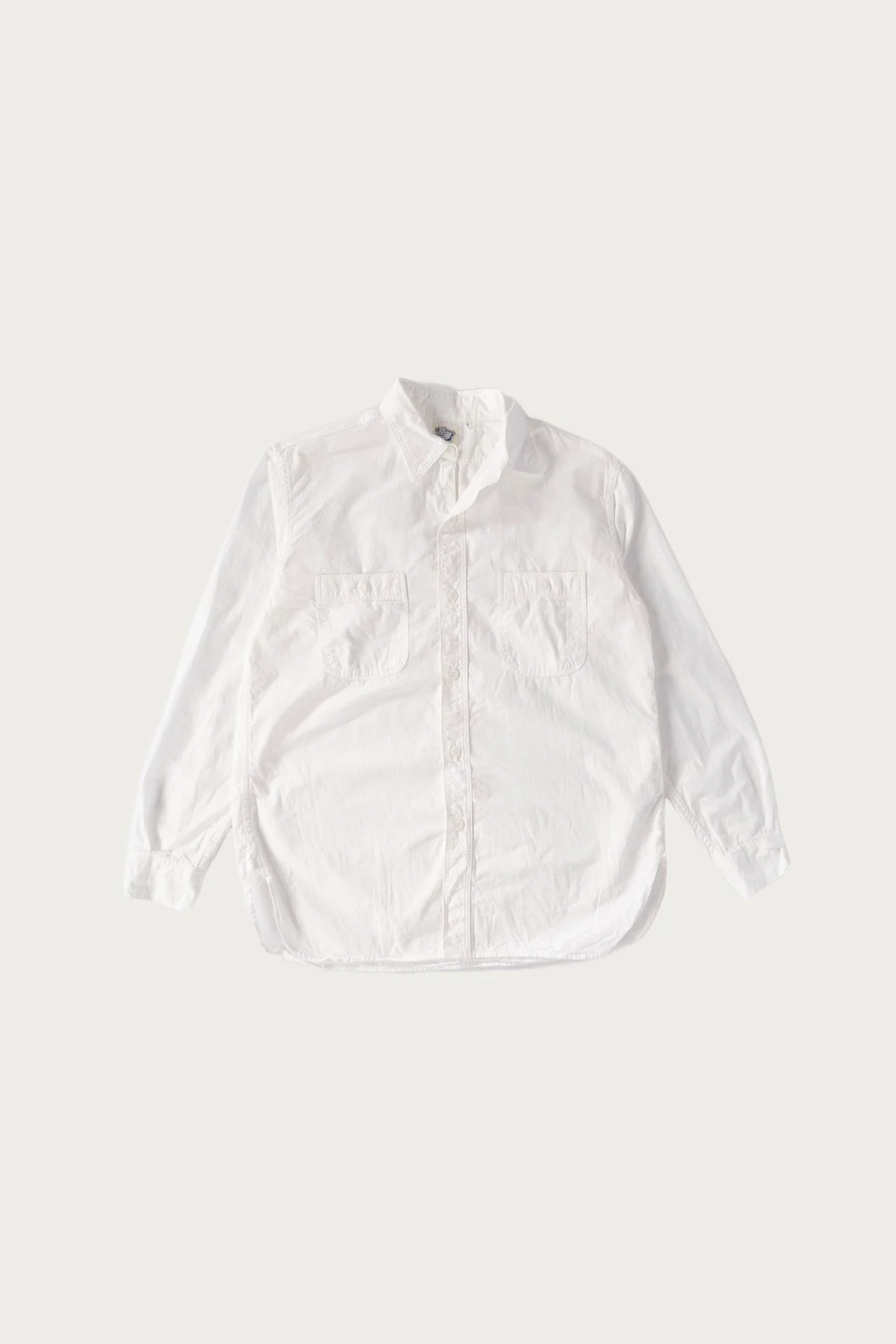 Relax Fit Chambray Work Shirt - White - 1
