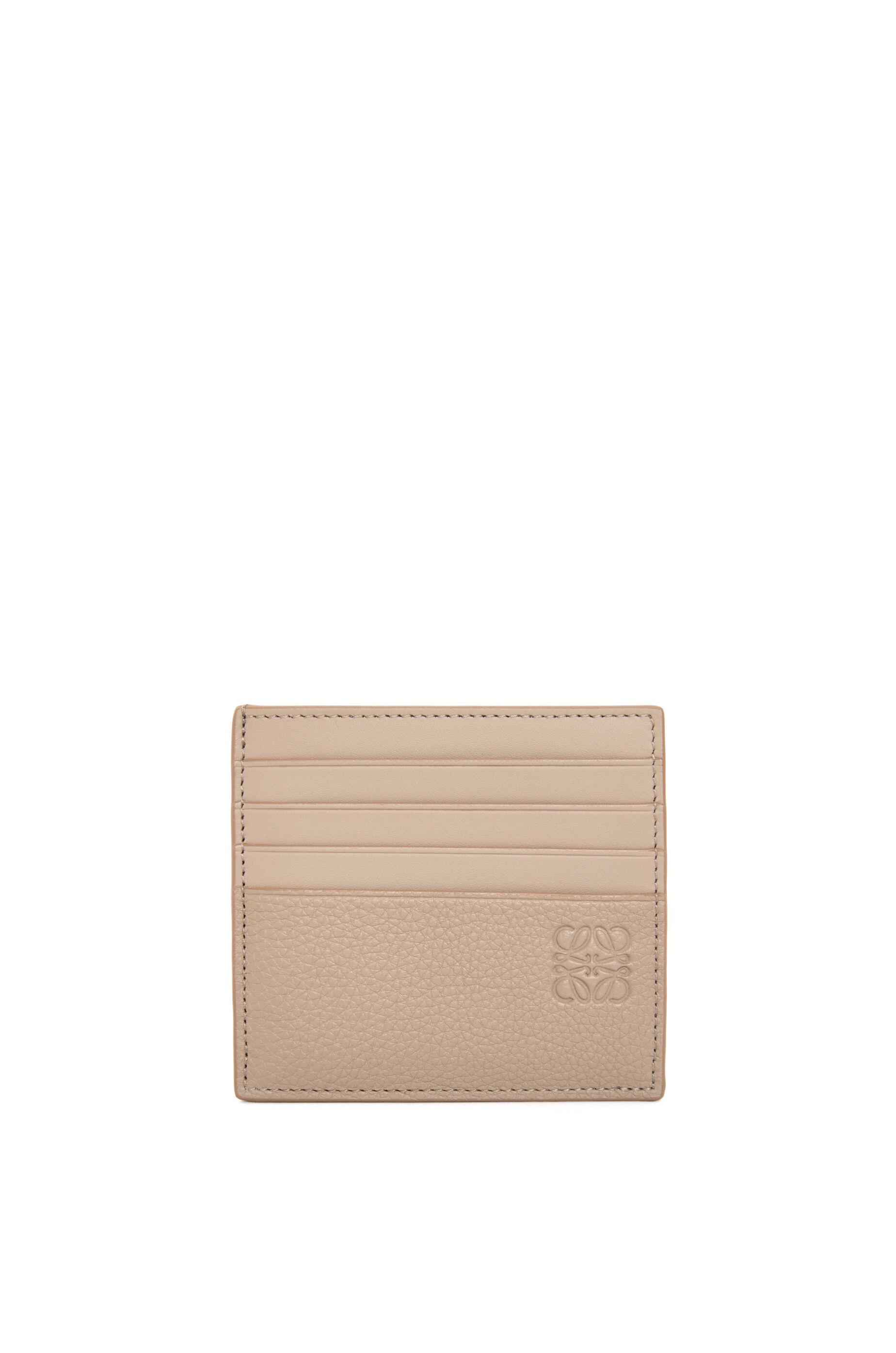 Open plain cardholder in soft grained calfskin - 1