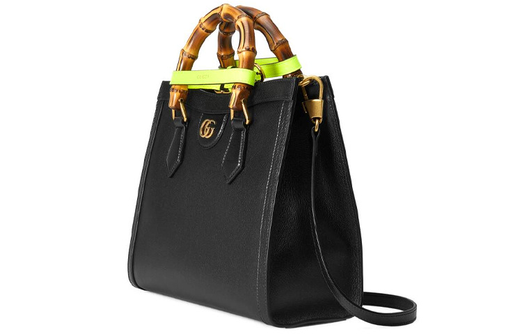 (WMNS) Gucci Leather Diana Bamboo Knot Single-Shoulder Bag Small Black 660195-17QDT-1175 - 2
