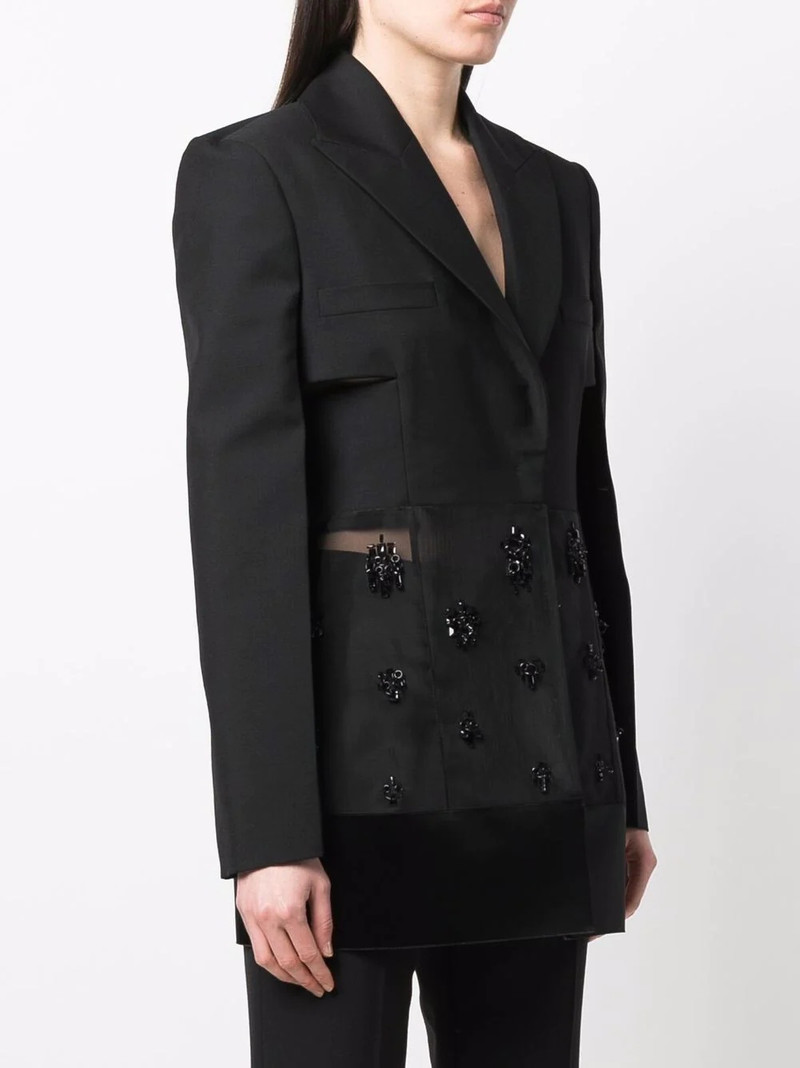 embellished-hem tailored blazer 3