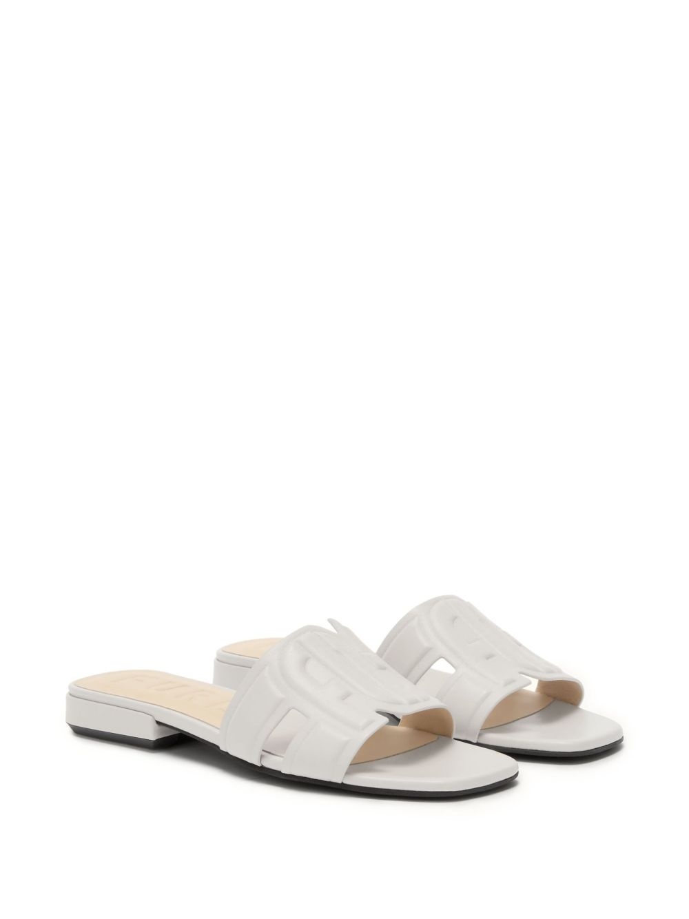 embossed logo sandals - 2