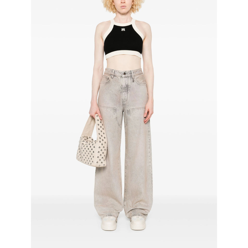 Amiri Neutrals Denim - Wide-Leg Jeans Women - 5