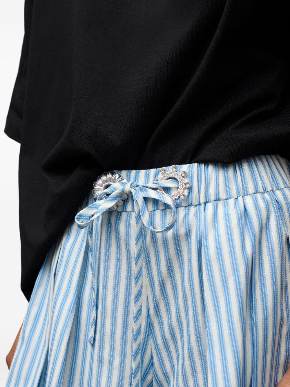 pleated grommet shorts - 5