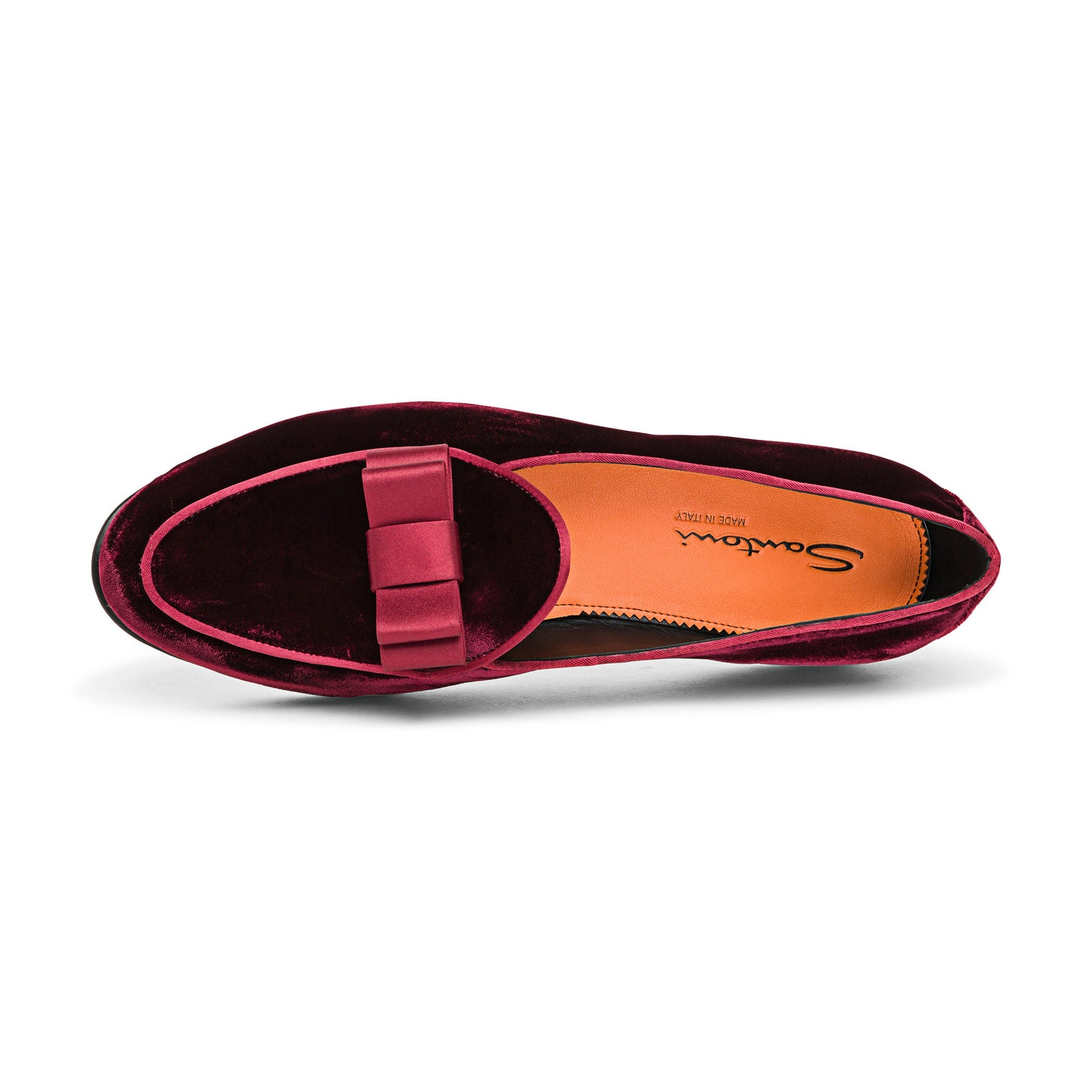 Men's burgundy satin Andrea loafer - 5