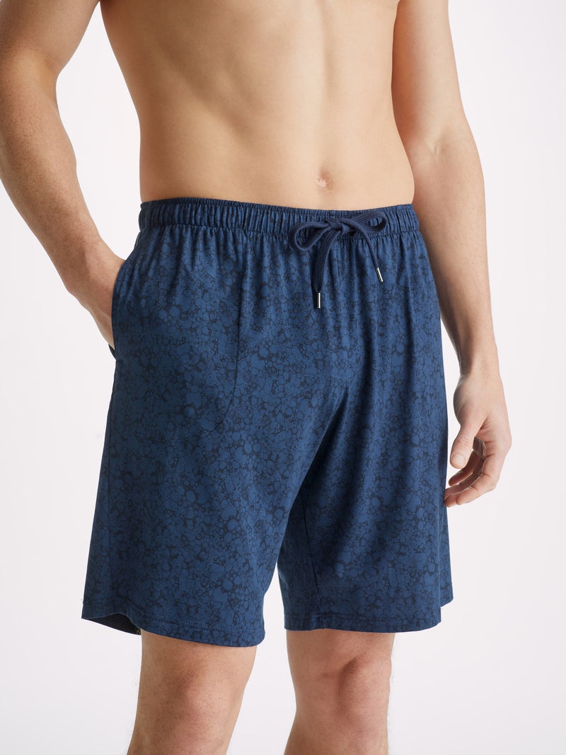 Men's Lounge Shorts London 10 Micro Modal Navy - 3