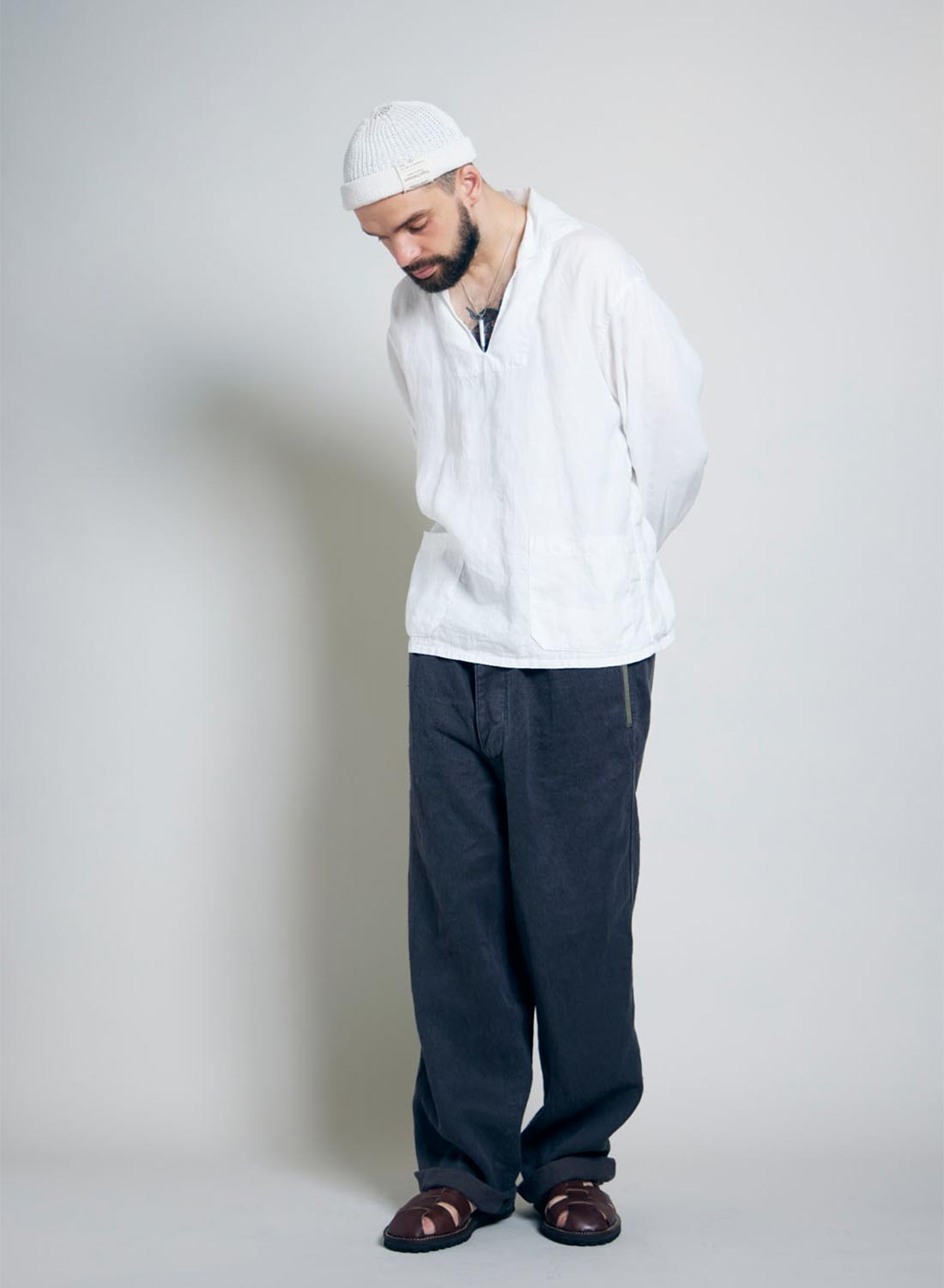 French Pullover Shirt Hemp in Off White - 4