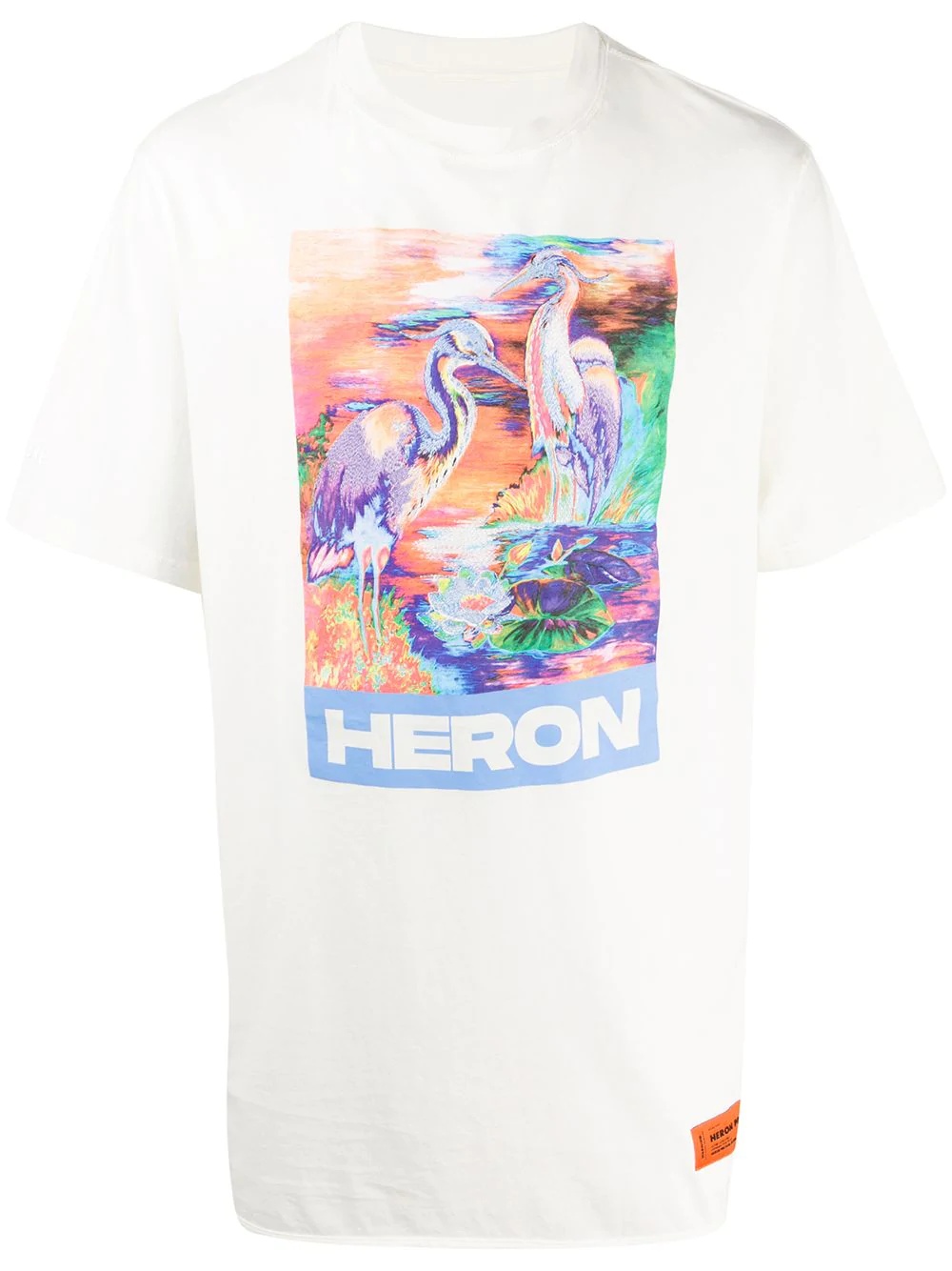 heron print T-shirt - 1