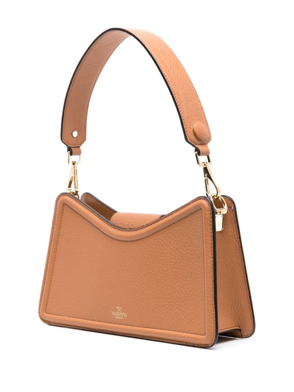 VLogo leather shoulder bag - 3