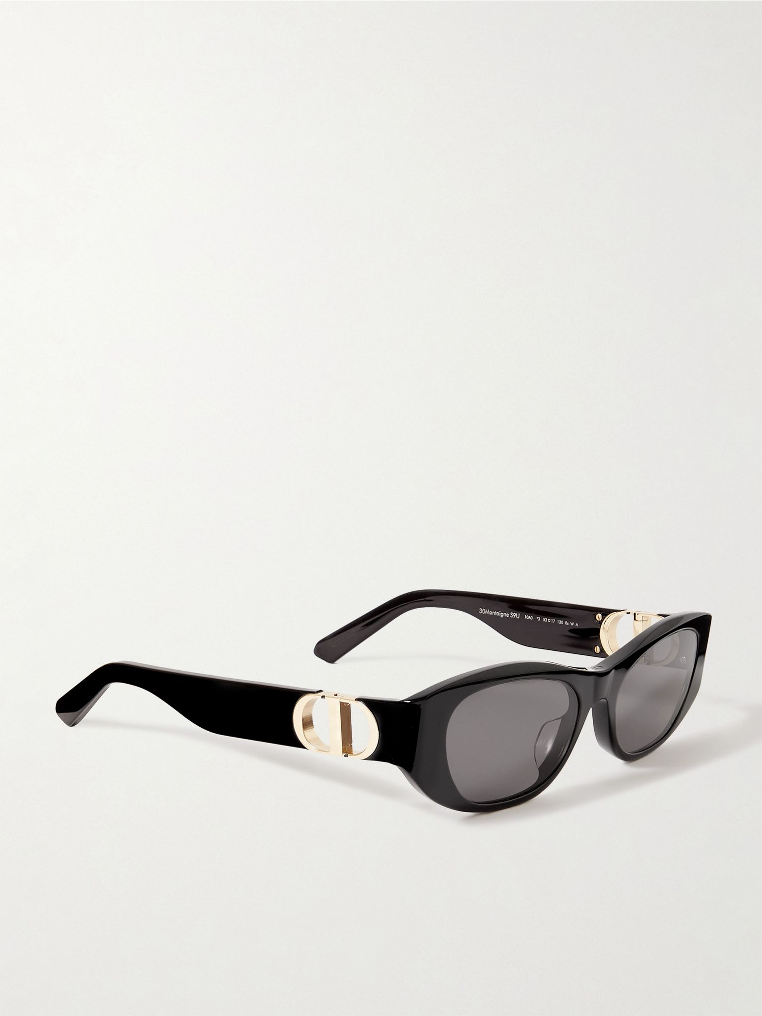 30Montaigne S9U oval-frame acetate sunglasses Black - 3