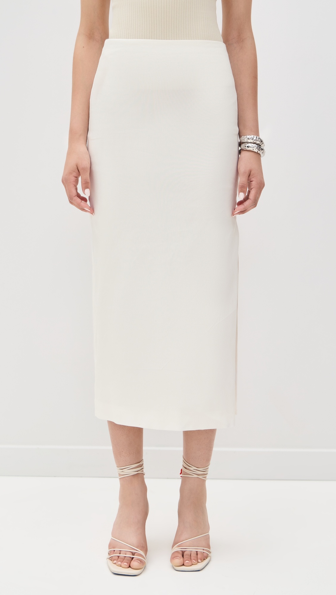 Maeve Slip Skirt with Slit - 6