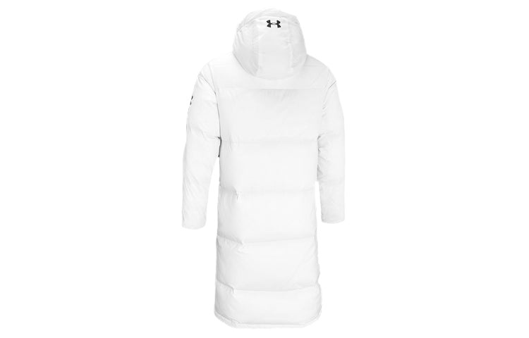 Under Armour Long Bench Fleece Down Jacket 'White' 1364591-100 - 2
