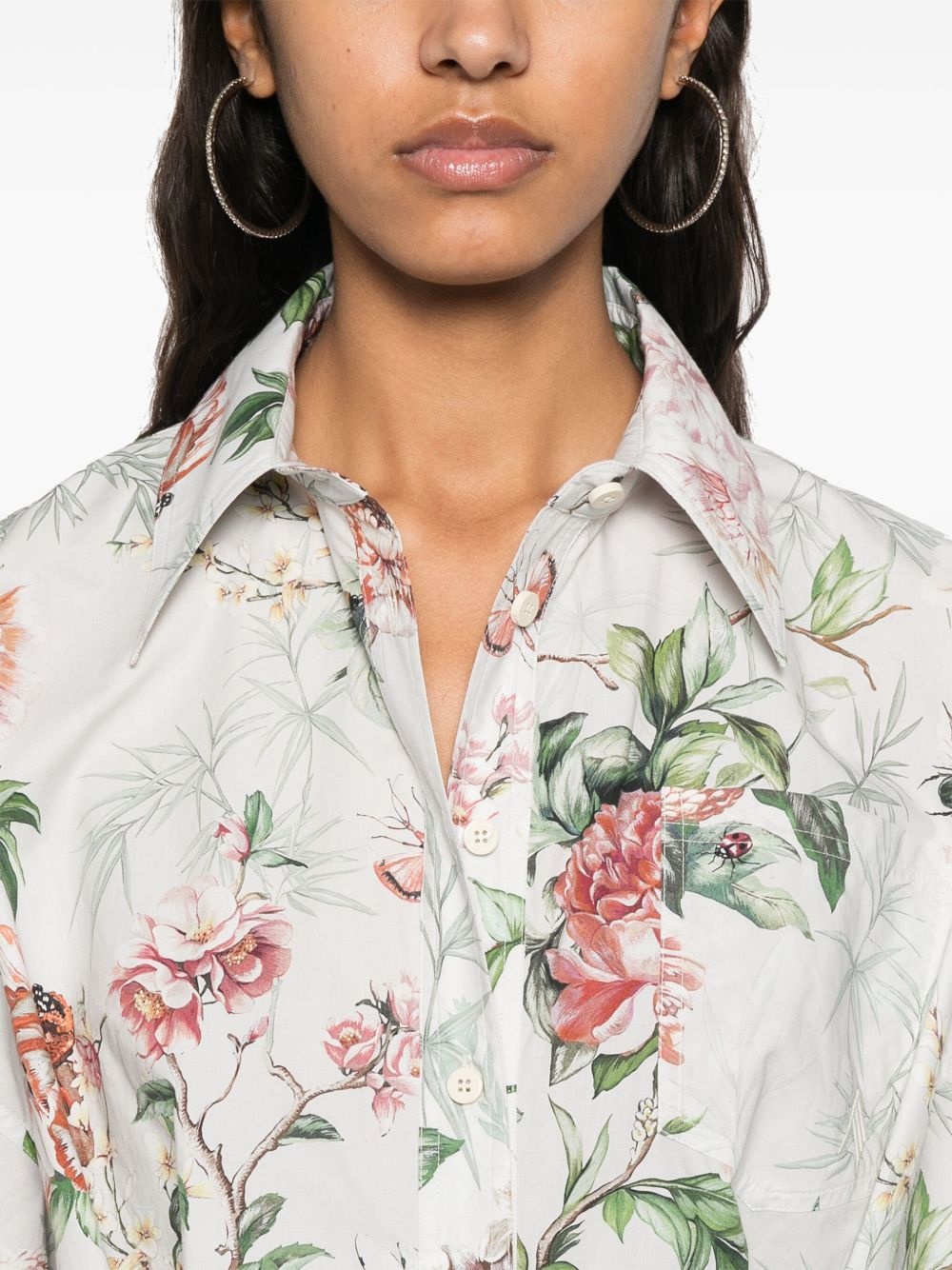 floral-print mini dress - 5