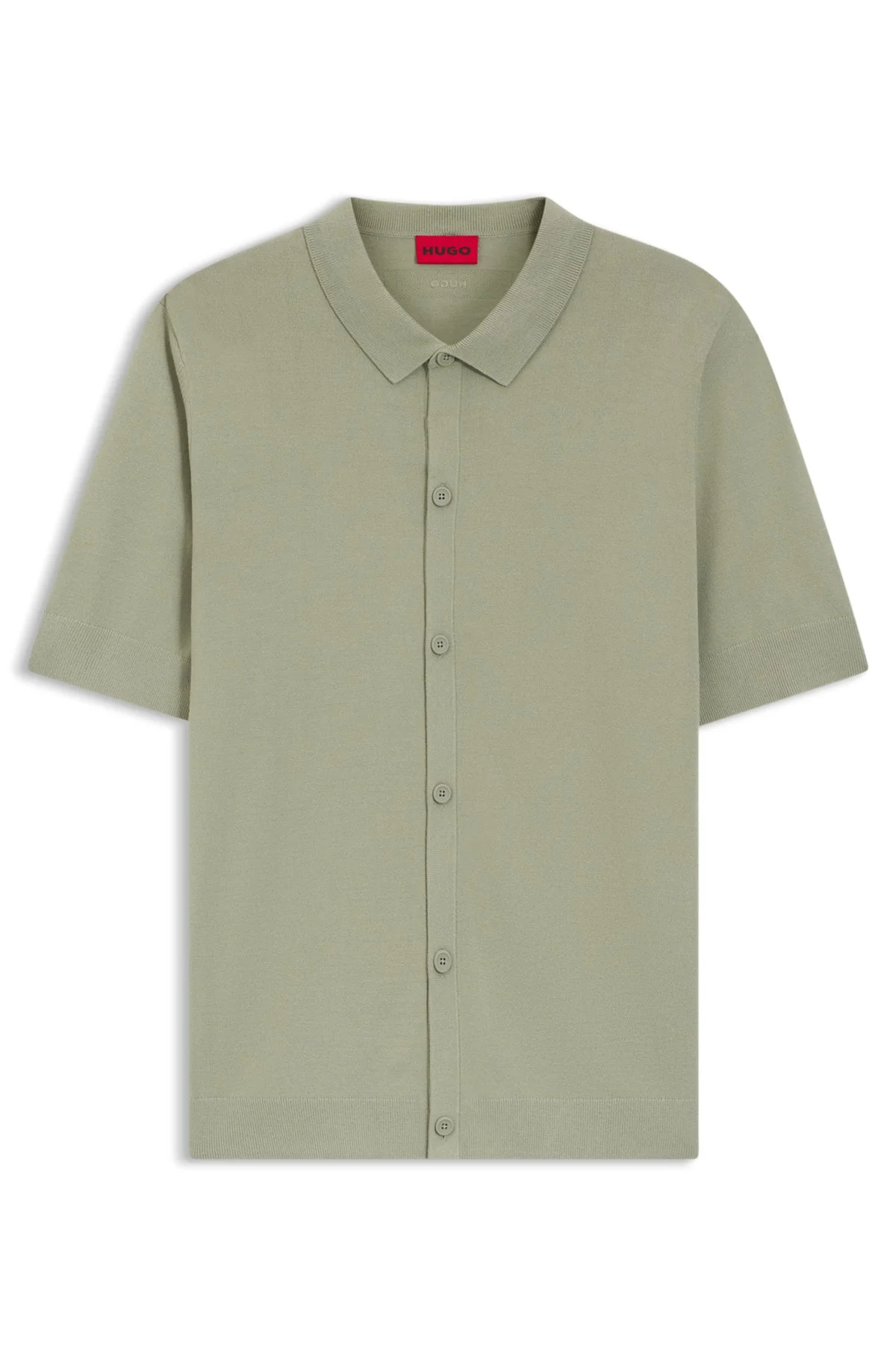 REGULAR-FIT SHIRT WITH KNITTED STRUCTURE - 1