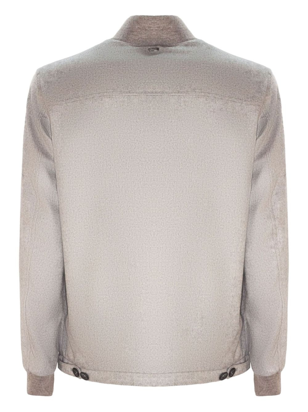 button-fastening elasticated-cuff jacket - 2
