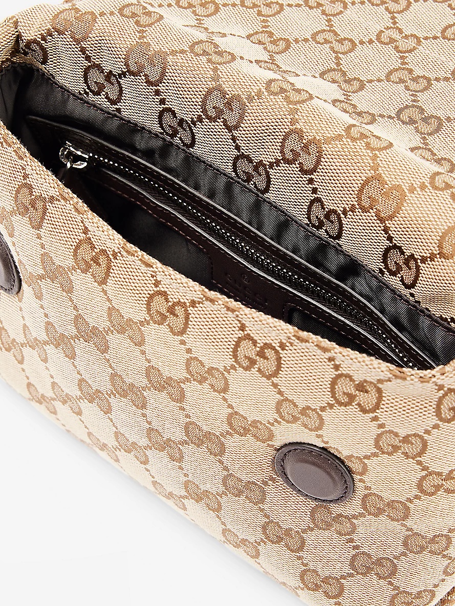 Small GG Web Canvas Crossbody Bag - 5