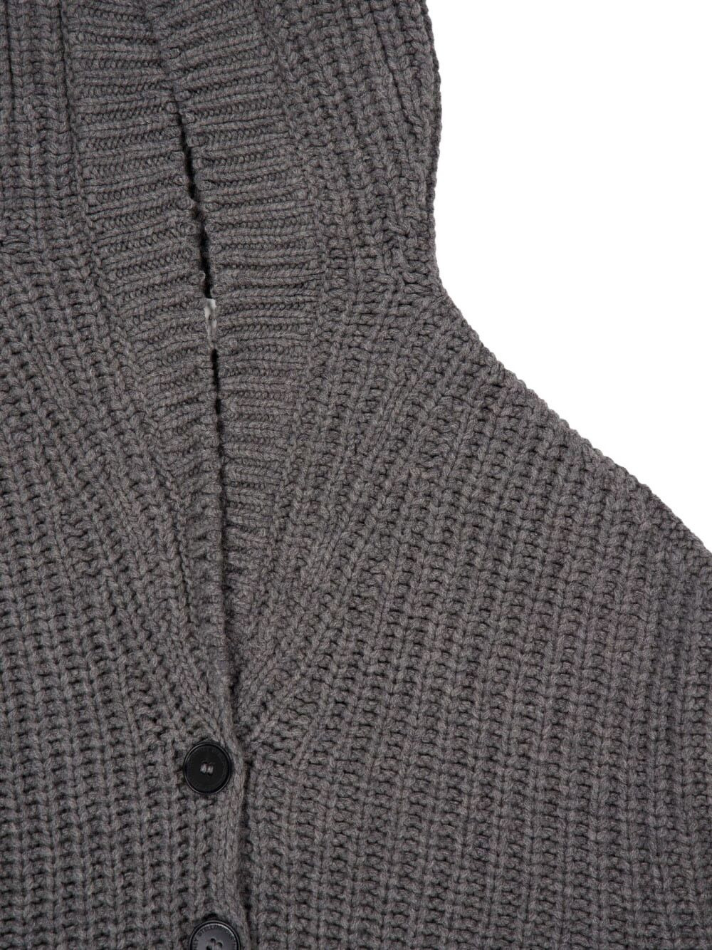 hooded ribbed cardigan - 4