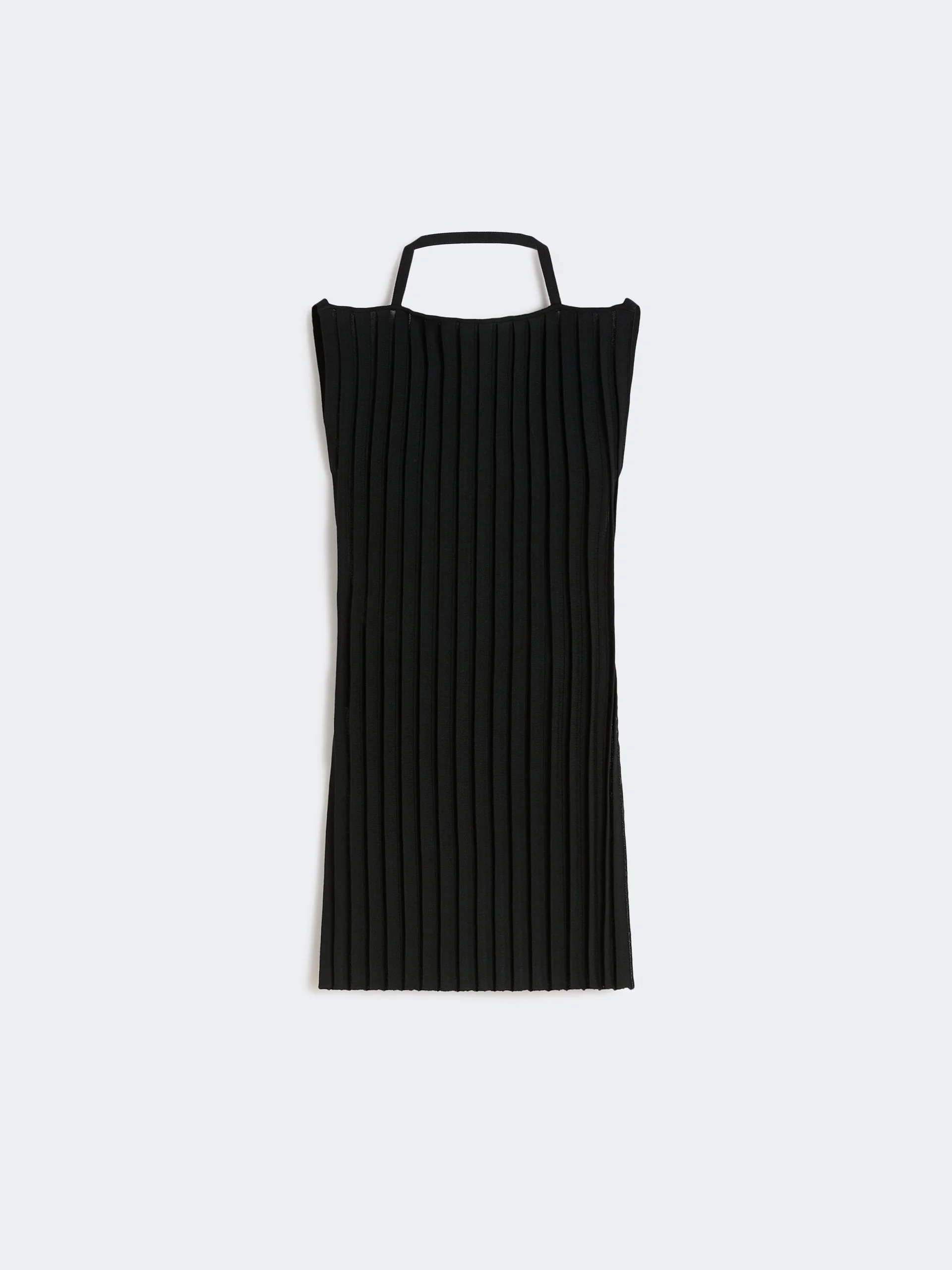 Stretch viscose knit top - BLACK - 1