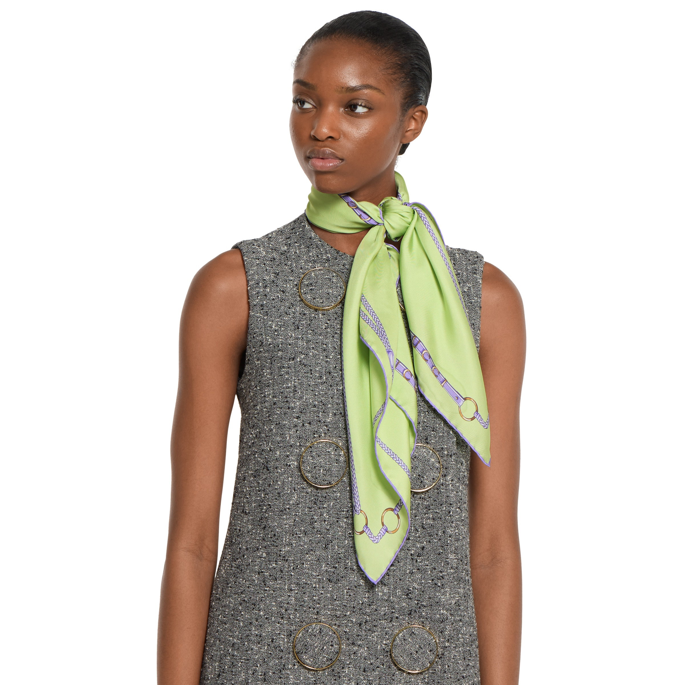 Printed silk twill carré - 3