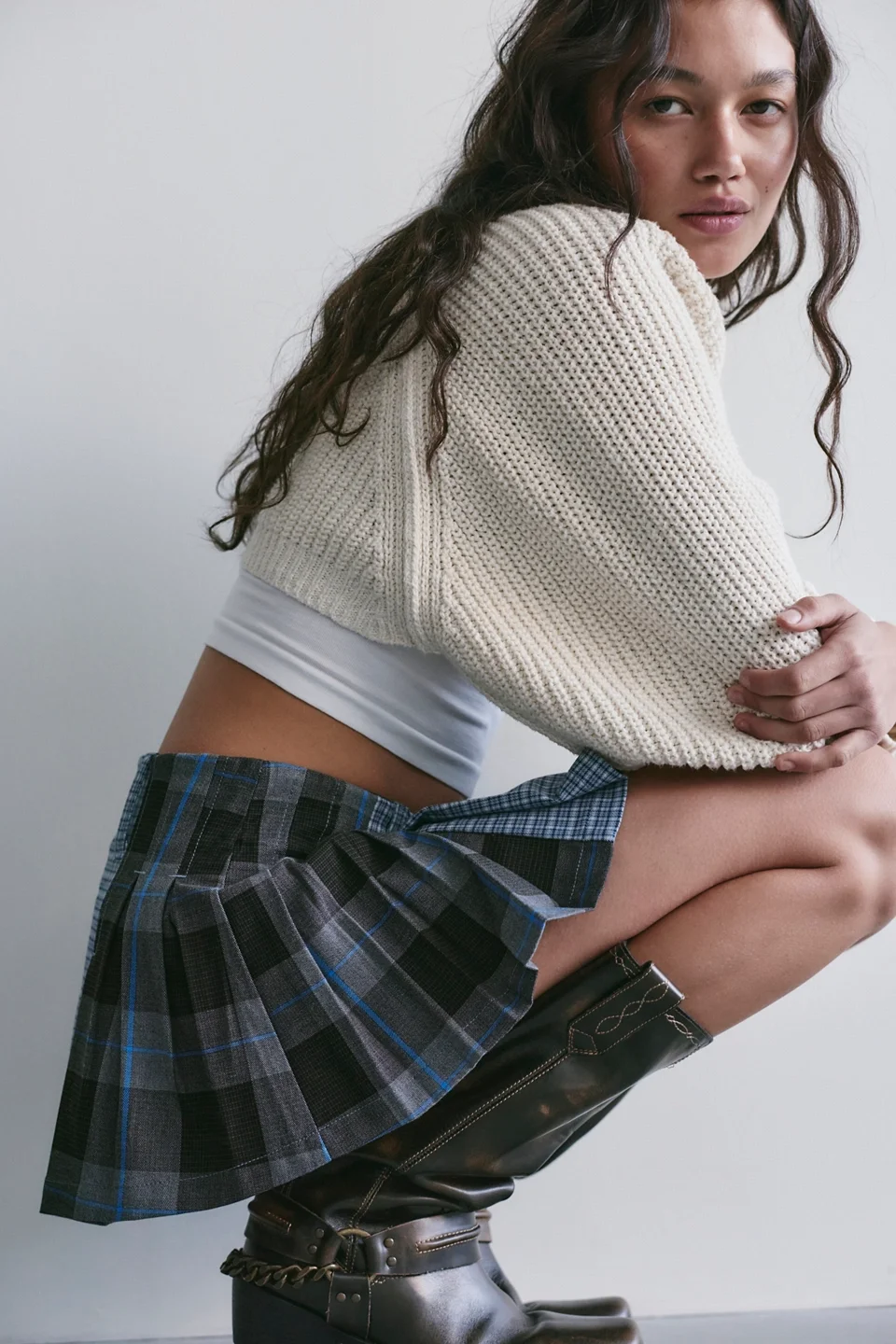 Sherry Pleated Mini Skirt - 1