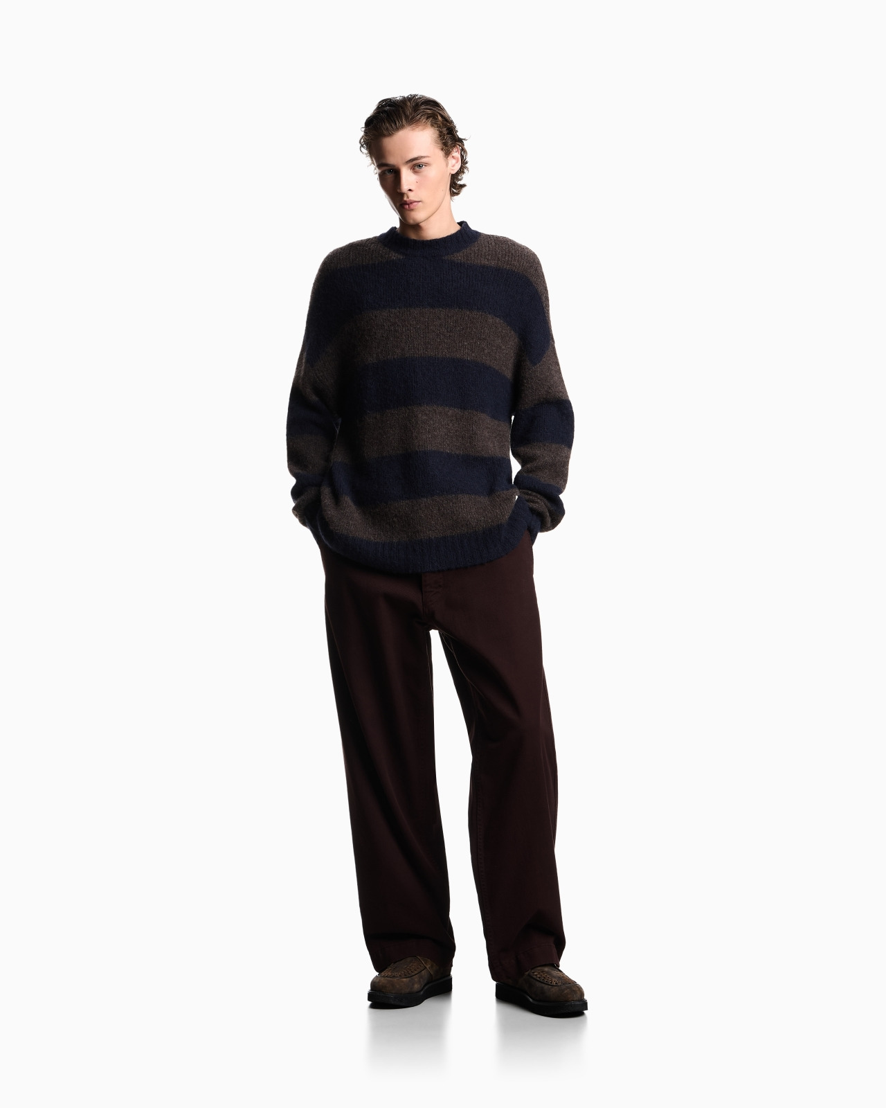 NEW YORK CAPSULE COLLECTION STRIPED ALPACA-BLEND OVERSIZED JUMPER - 2
