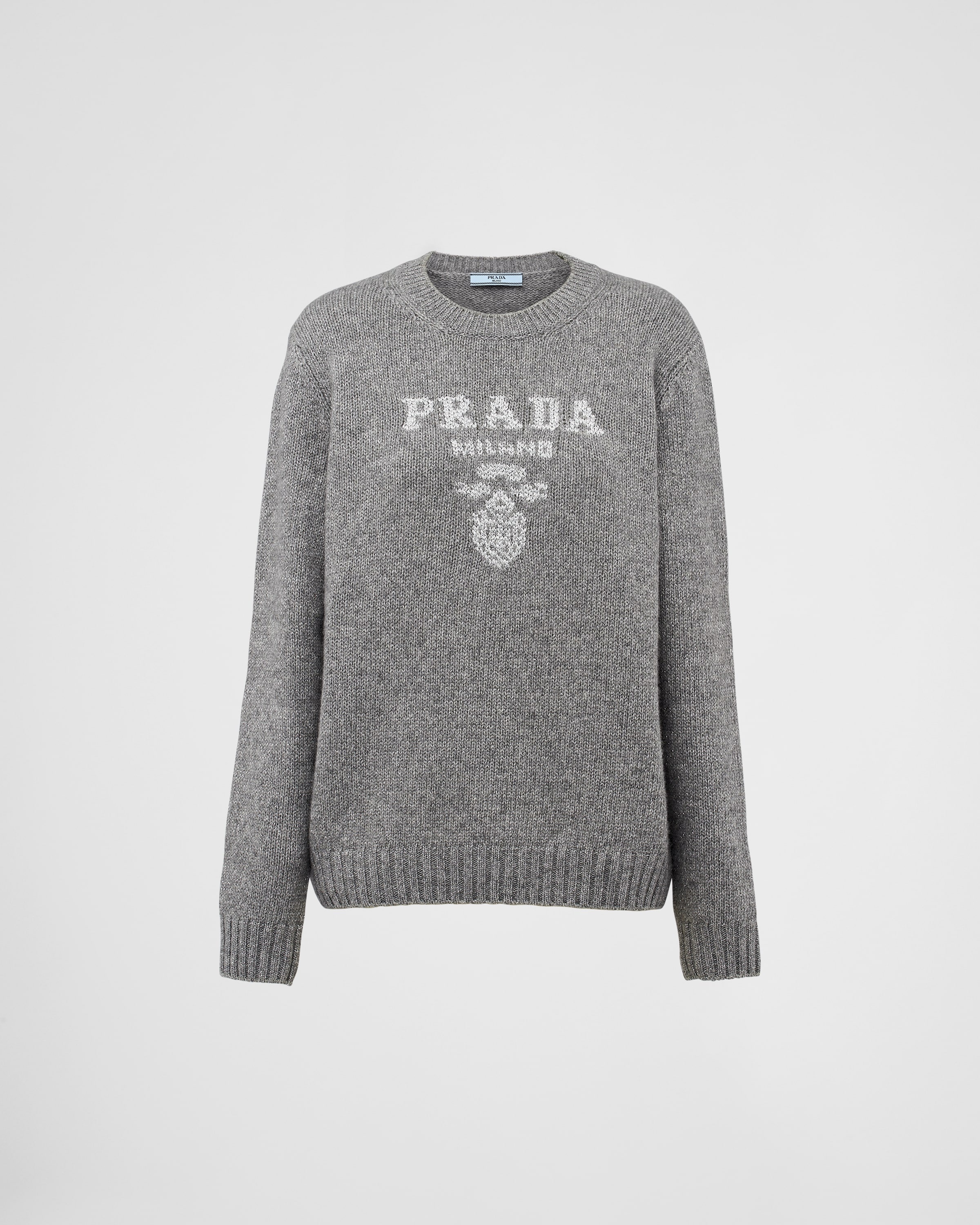 Wool, cashmere and lamé crew-neck sweater - 1