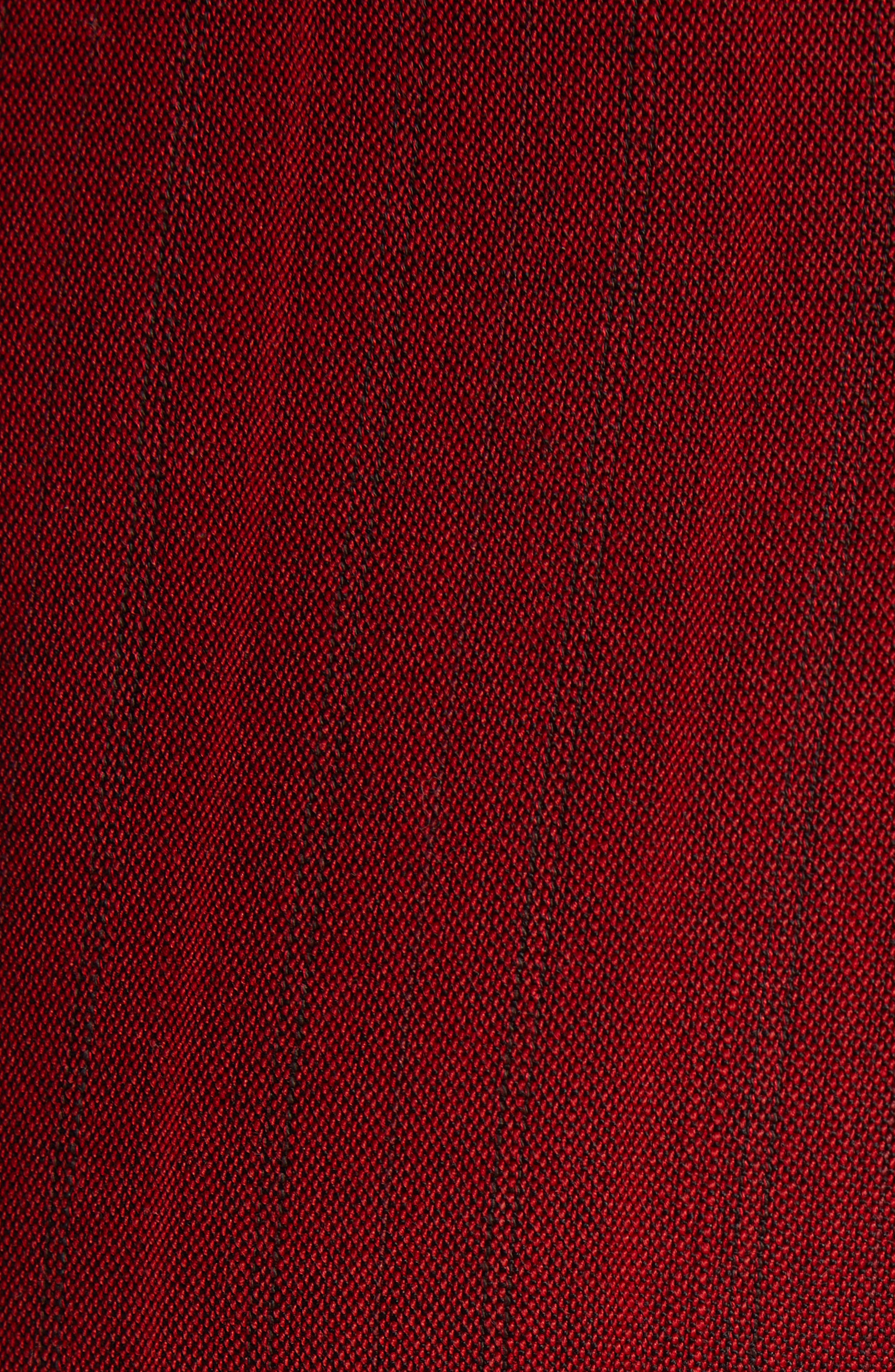 Bottega Veneta Subtle Stripe Wool Blend Pants in Red/Grey Melange at Nordstrom - 7