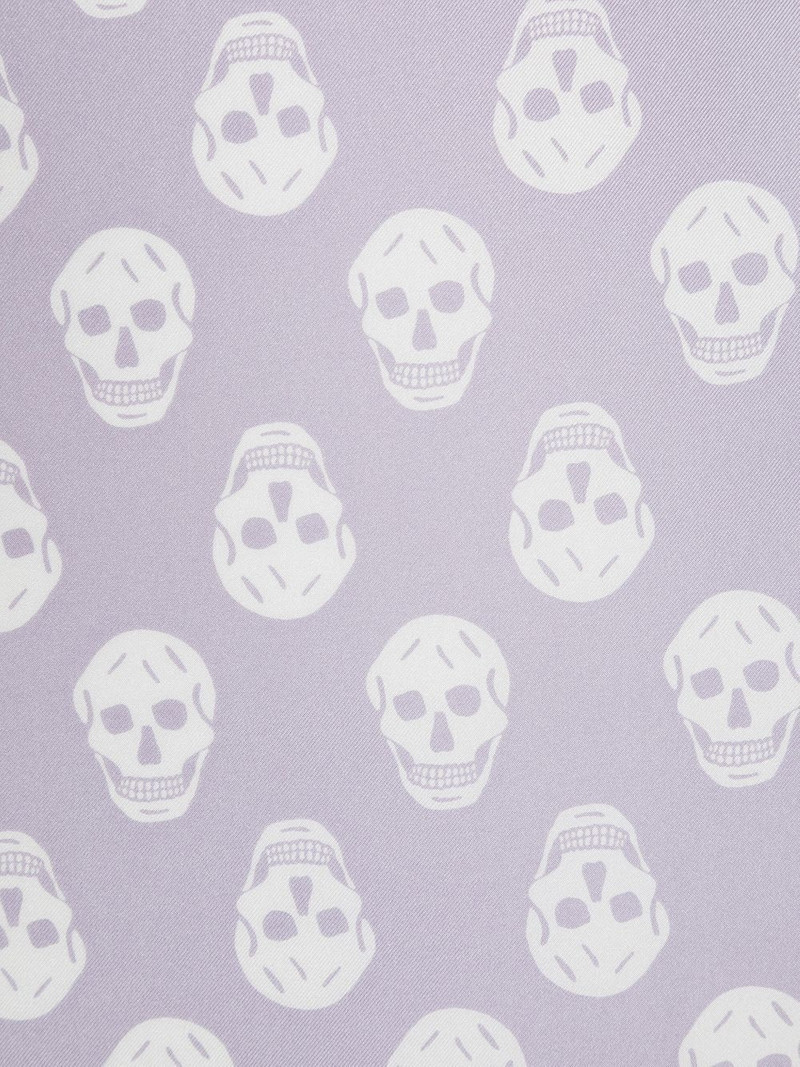 Alexander McQueen skull-print silk scarf outlook