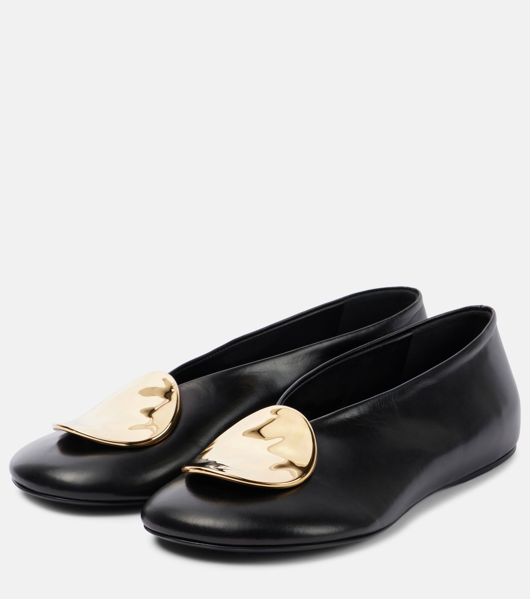 Leather ballet flats - 4