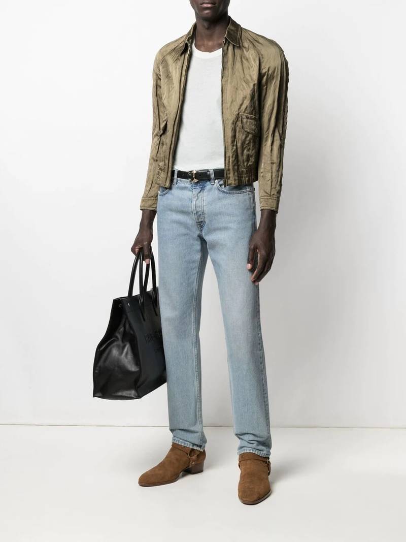 SAINT LAURENT long-sleeve satin jacket outlook